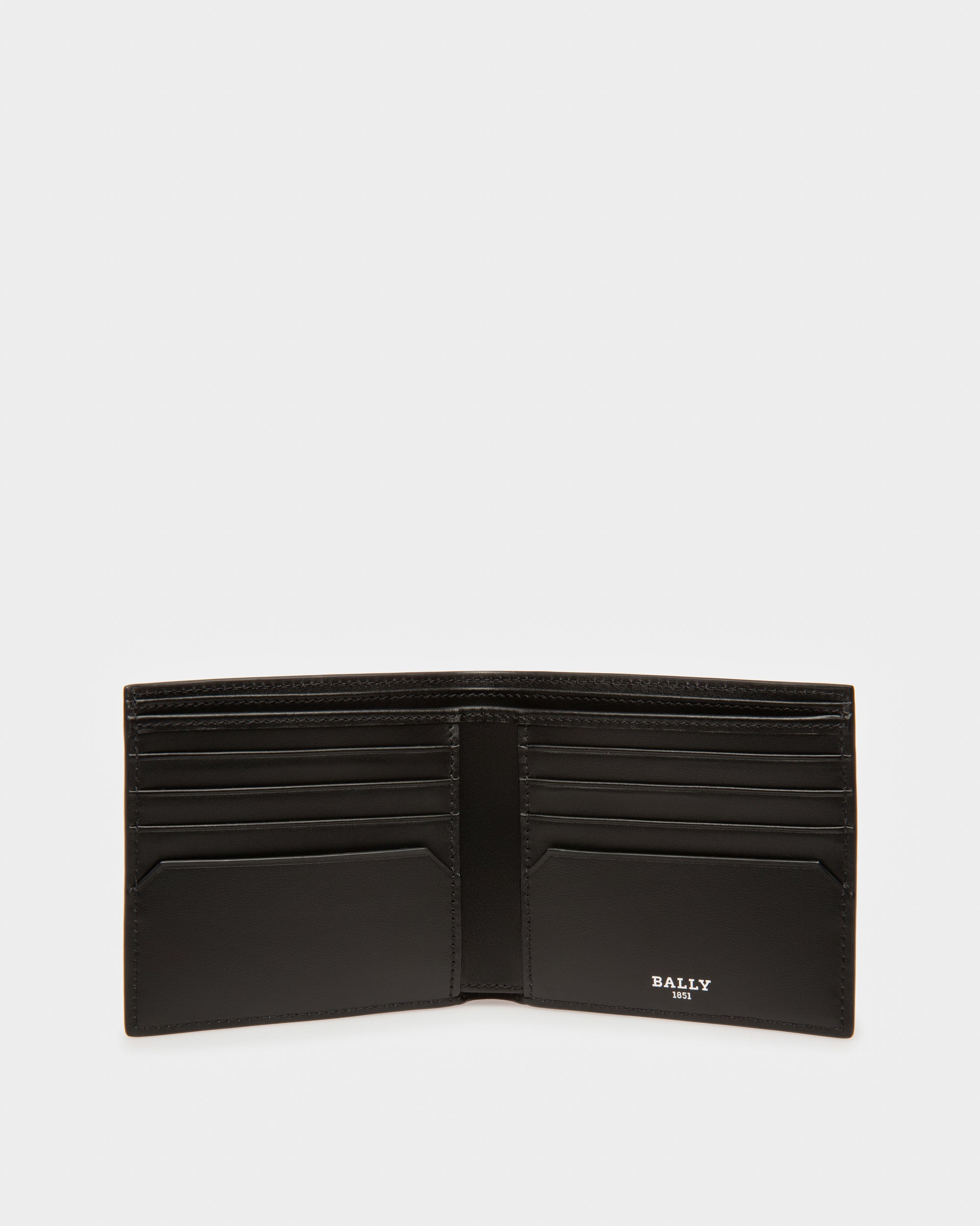 Brasai Leather Wallet In Black - Men's - Bally - 03