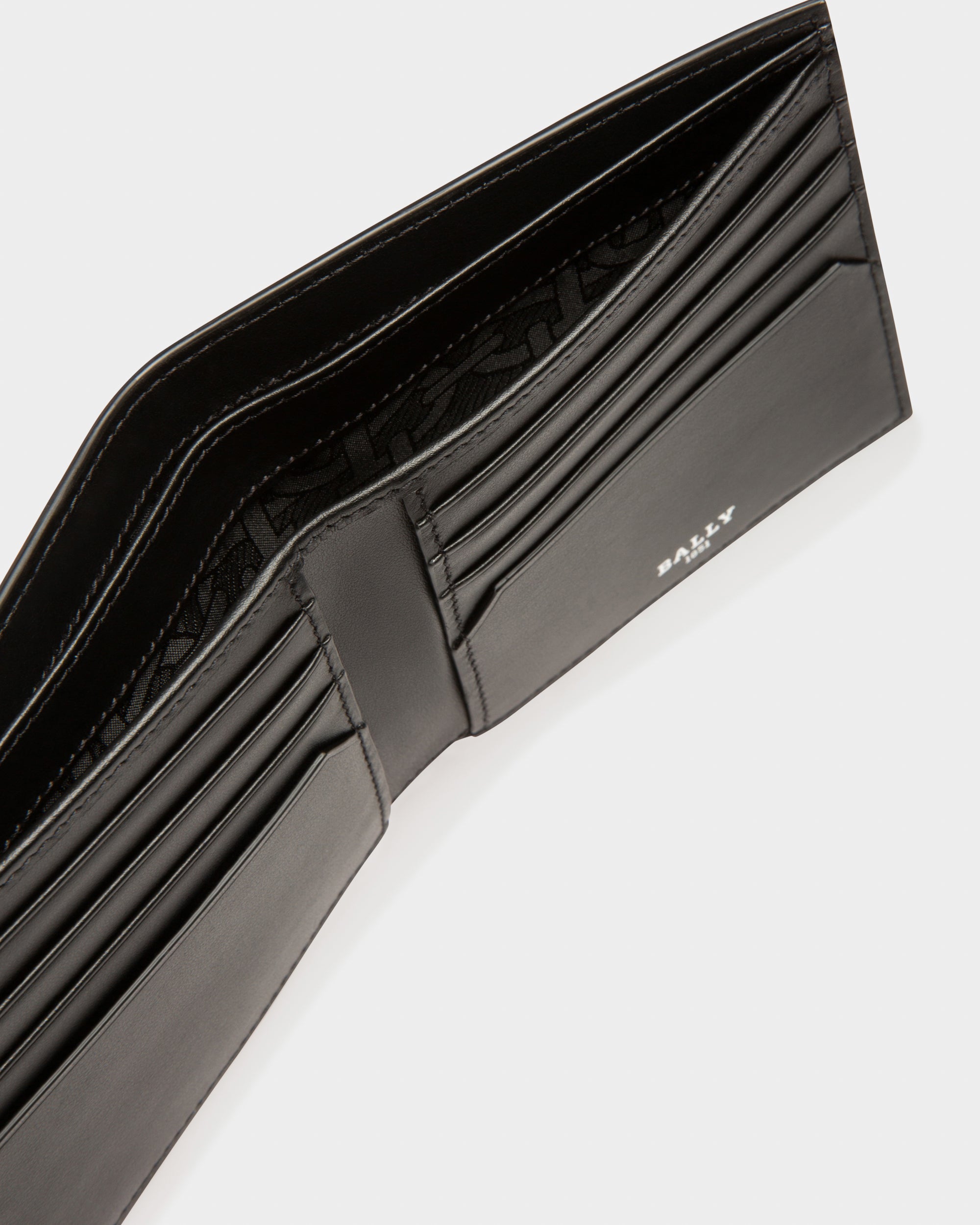Brasai Leather Wallet In Black - Men's - Bally - 04