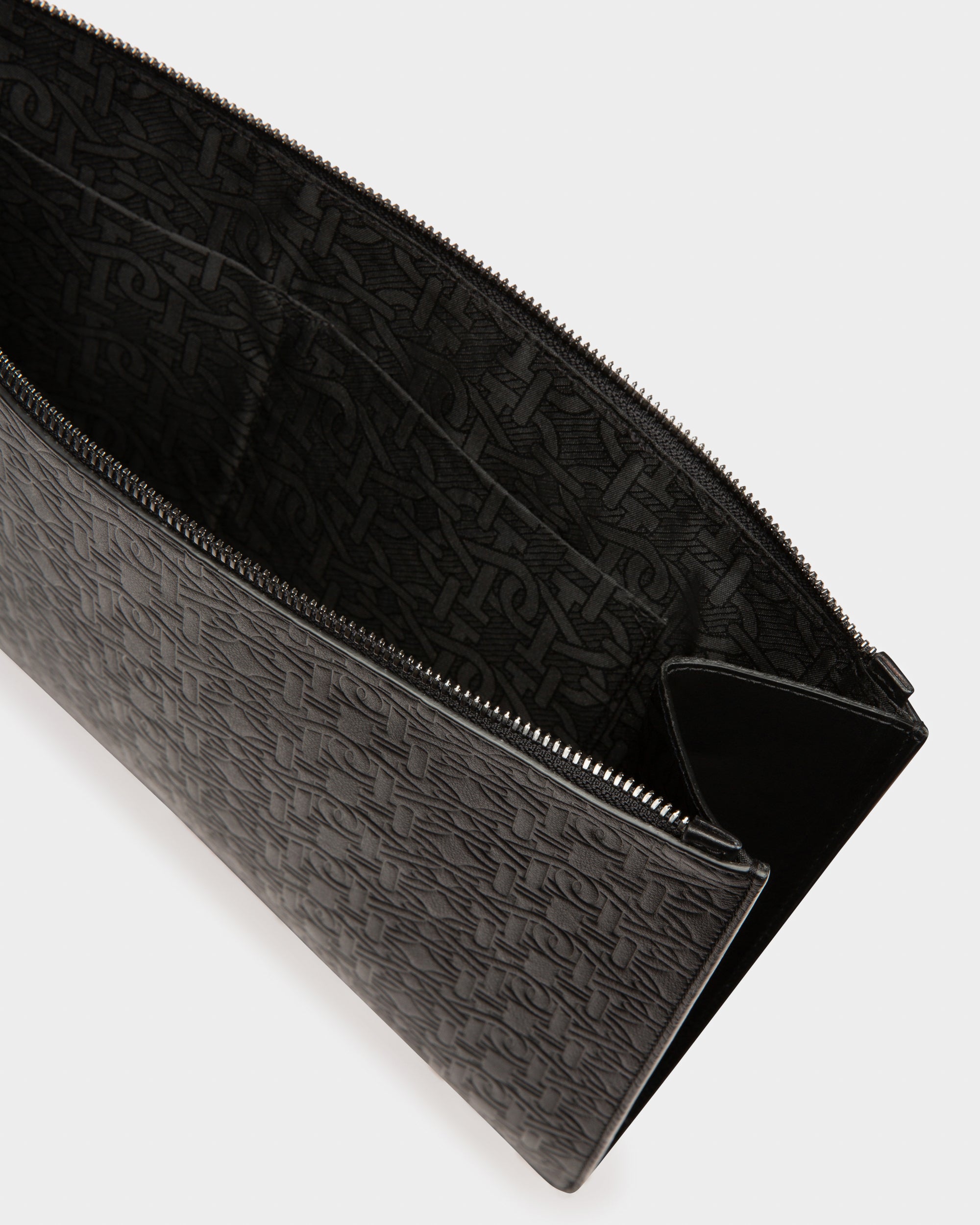 Bollis Leather Pouch In Black - Men's - Bally - 04