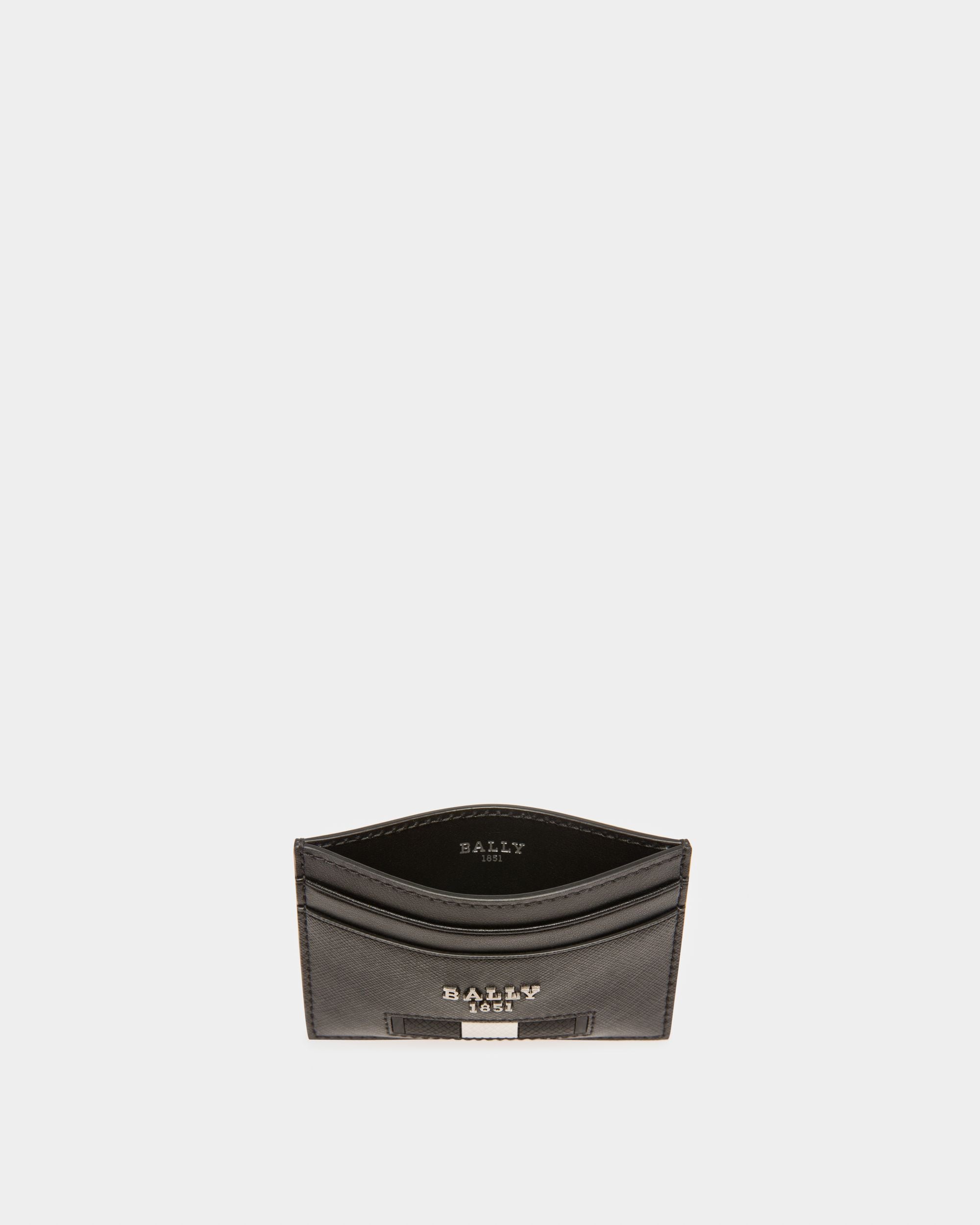 Bhar Leather Card Holder In Black - Men's - Bally - 03