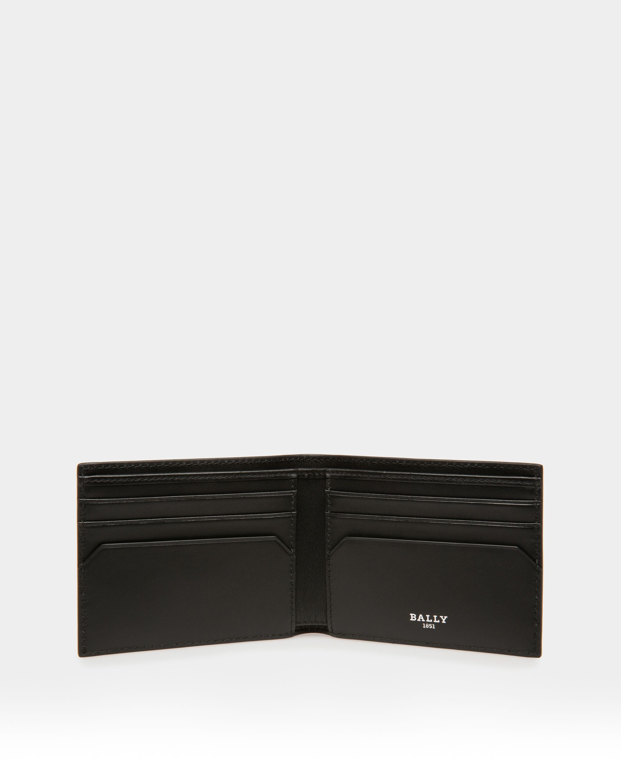 Bevye Recycled Leather Wallet In Black - Men's - Bally - 03