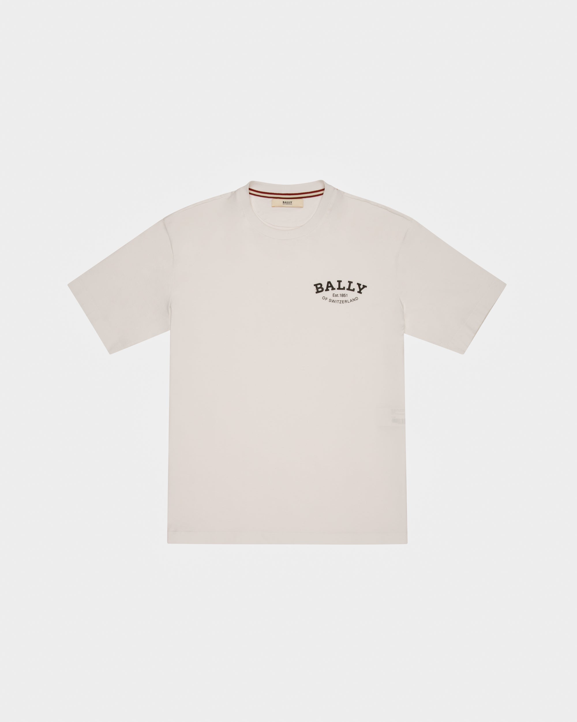 Cotton T-Shirt In White - Men's - Bally - 01