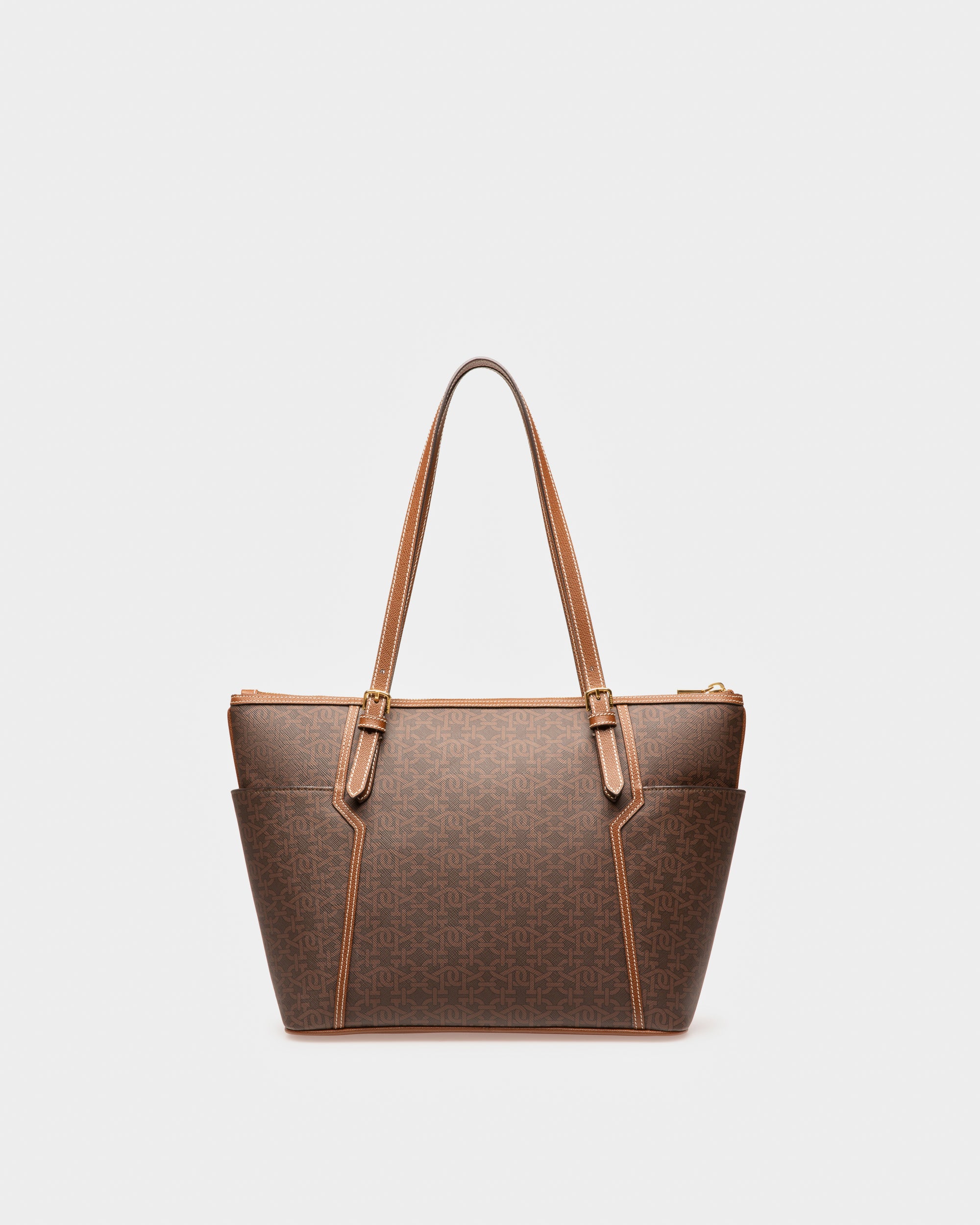 Damirah Tpu Tote Bag In Brown - Women's - Bally - 02