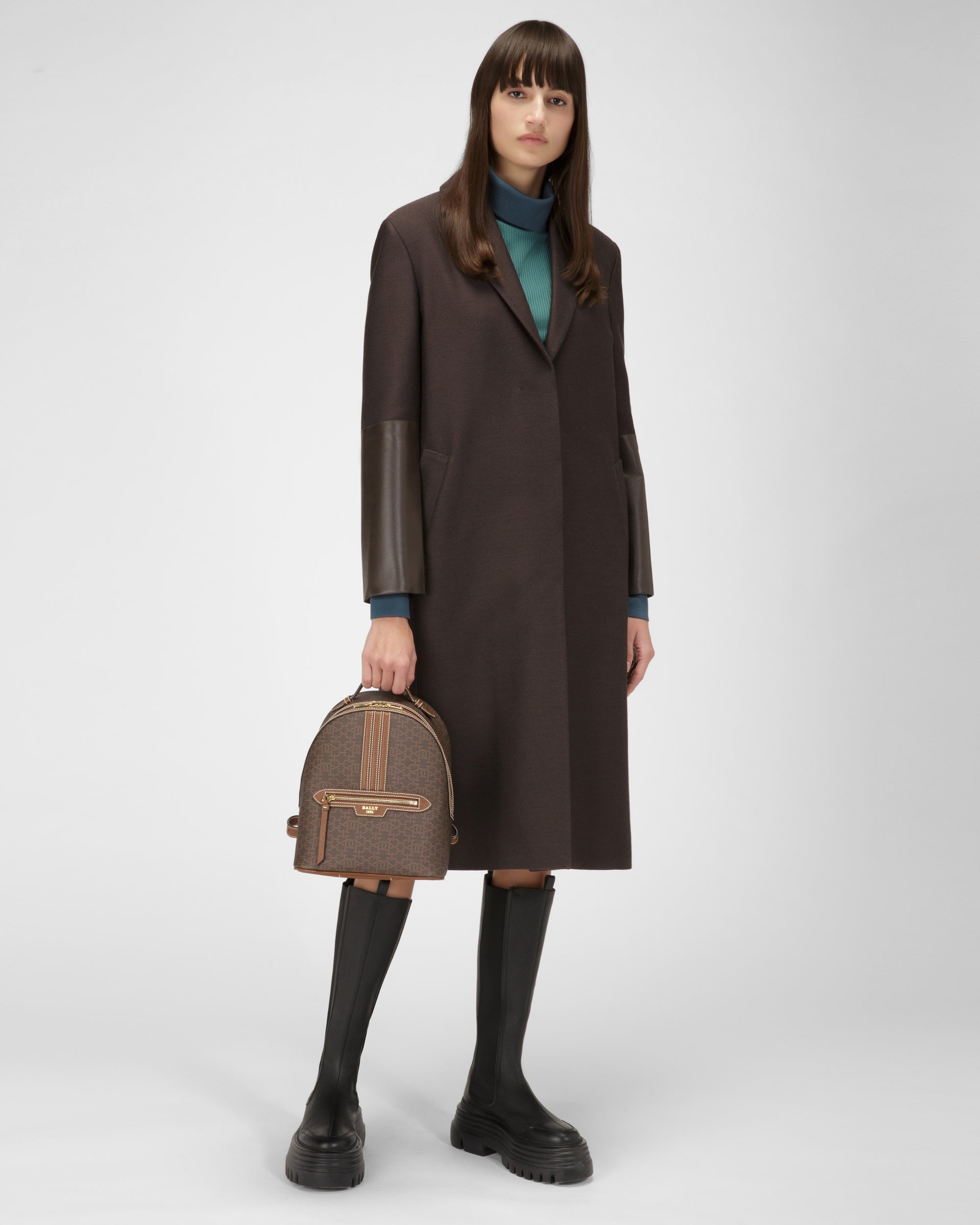 Daffi Tpu Backpack In Brown - Women's - Bally - 04