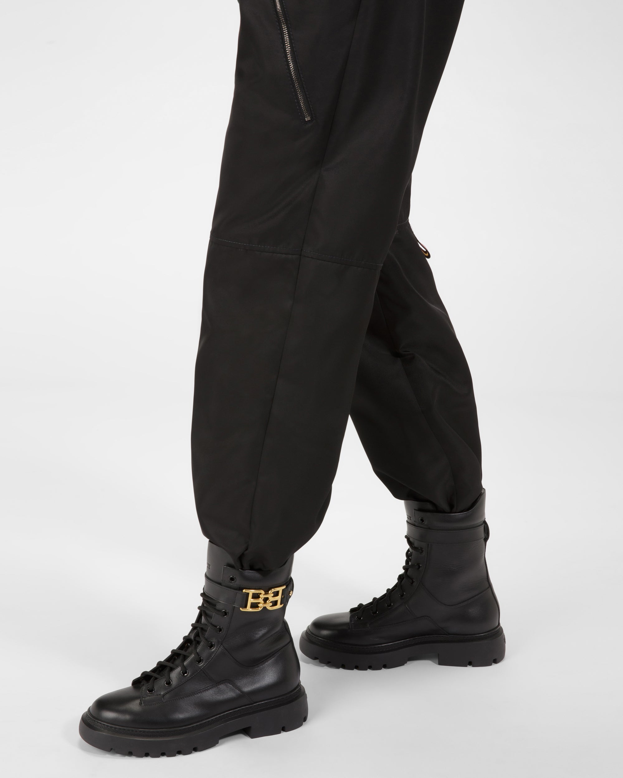 Gioele Leather Boots In Black - Women's - Bally - 03