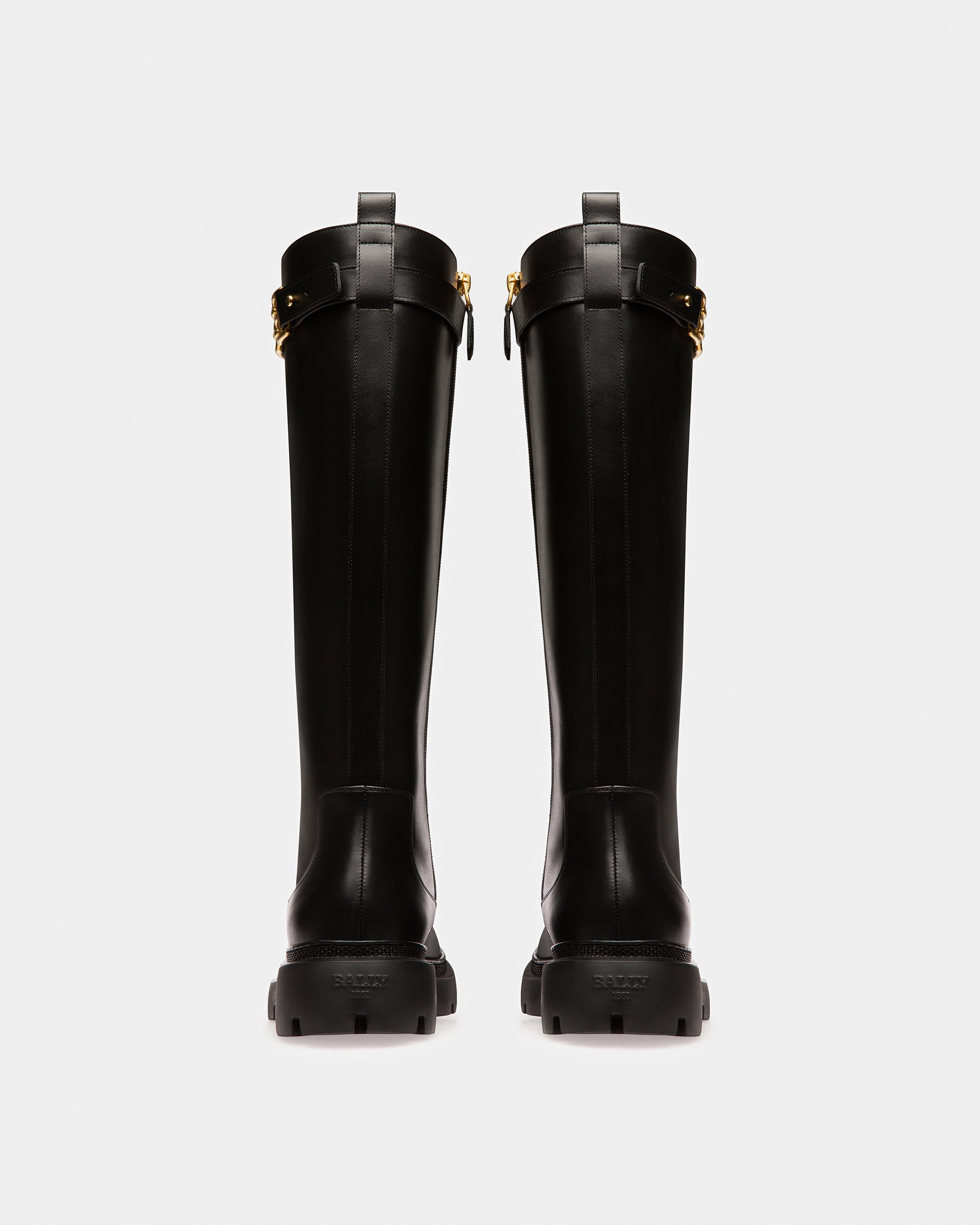 Gaila Leather Boots In Black - Women's - Bally - 04