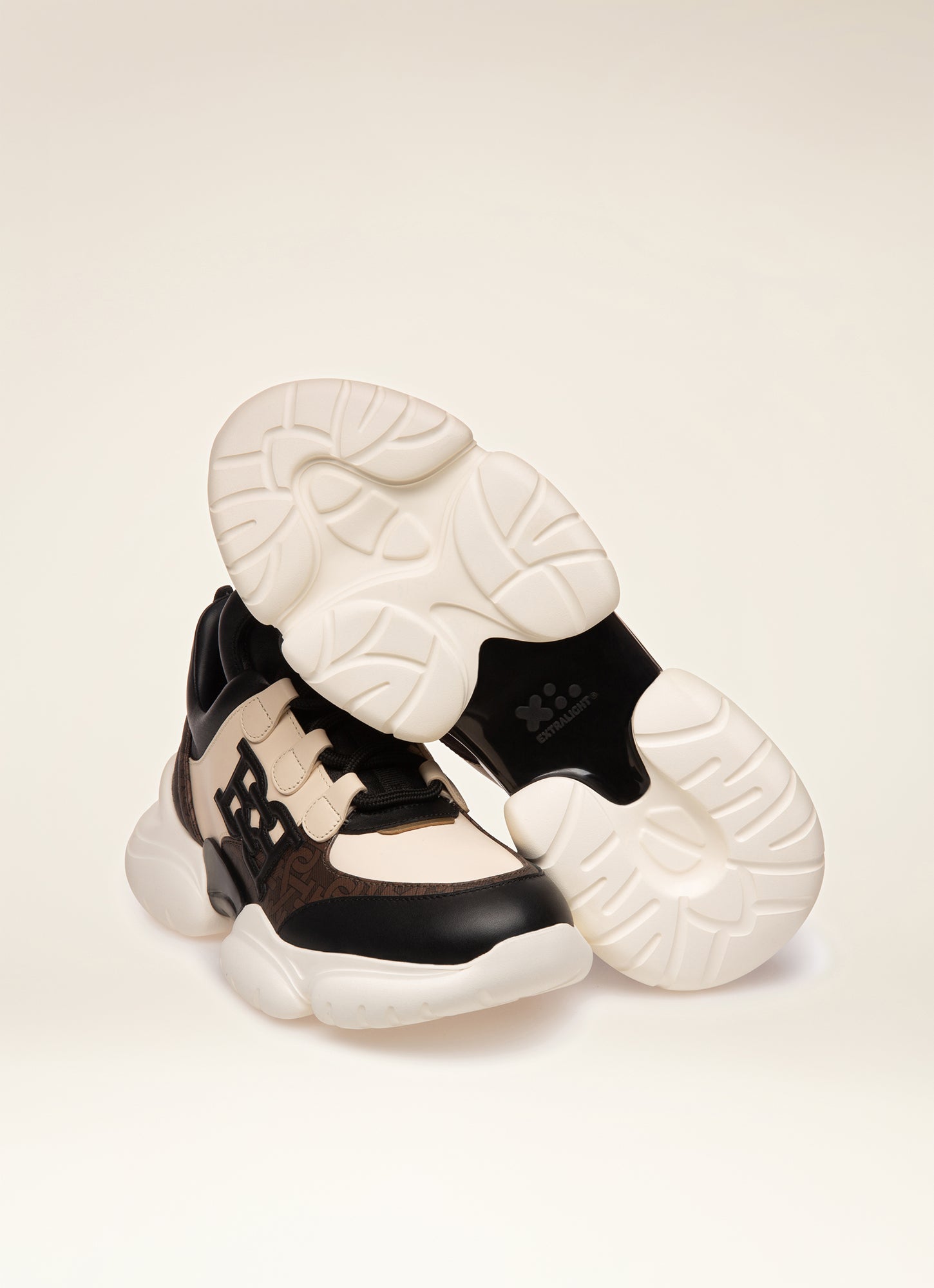 Claires Leather Sneakers In Black & Bone - Women's - Bally - 07