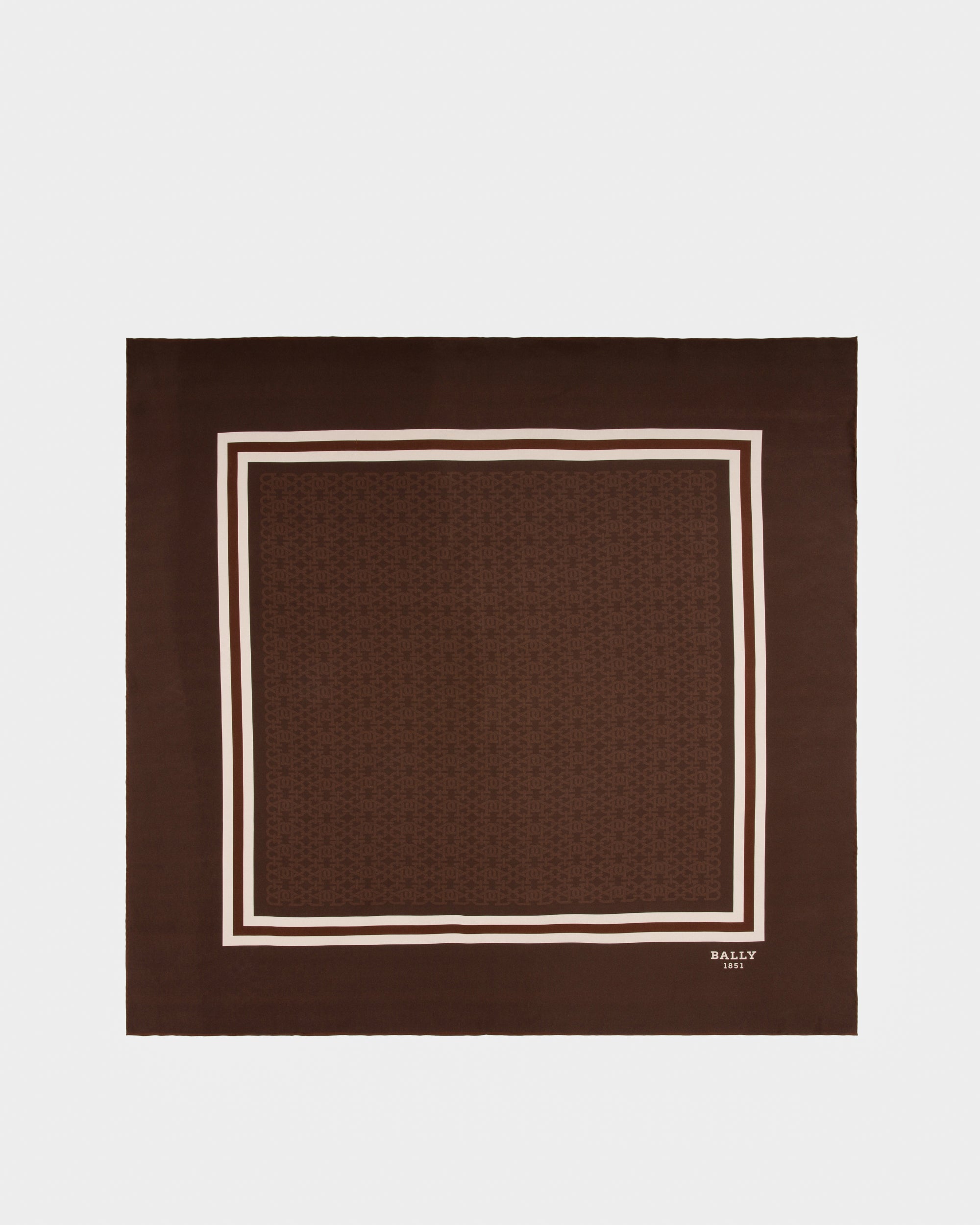 Silk Scarf In Brown - Women's - Bally - 01