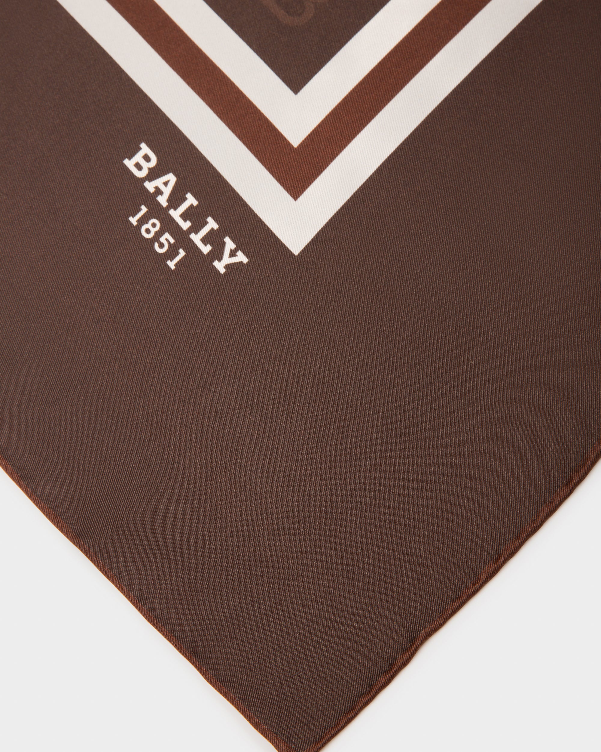 Silk Scarf In Brown - Women's - Bally - 02