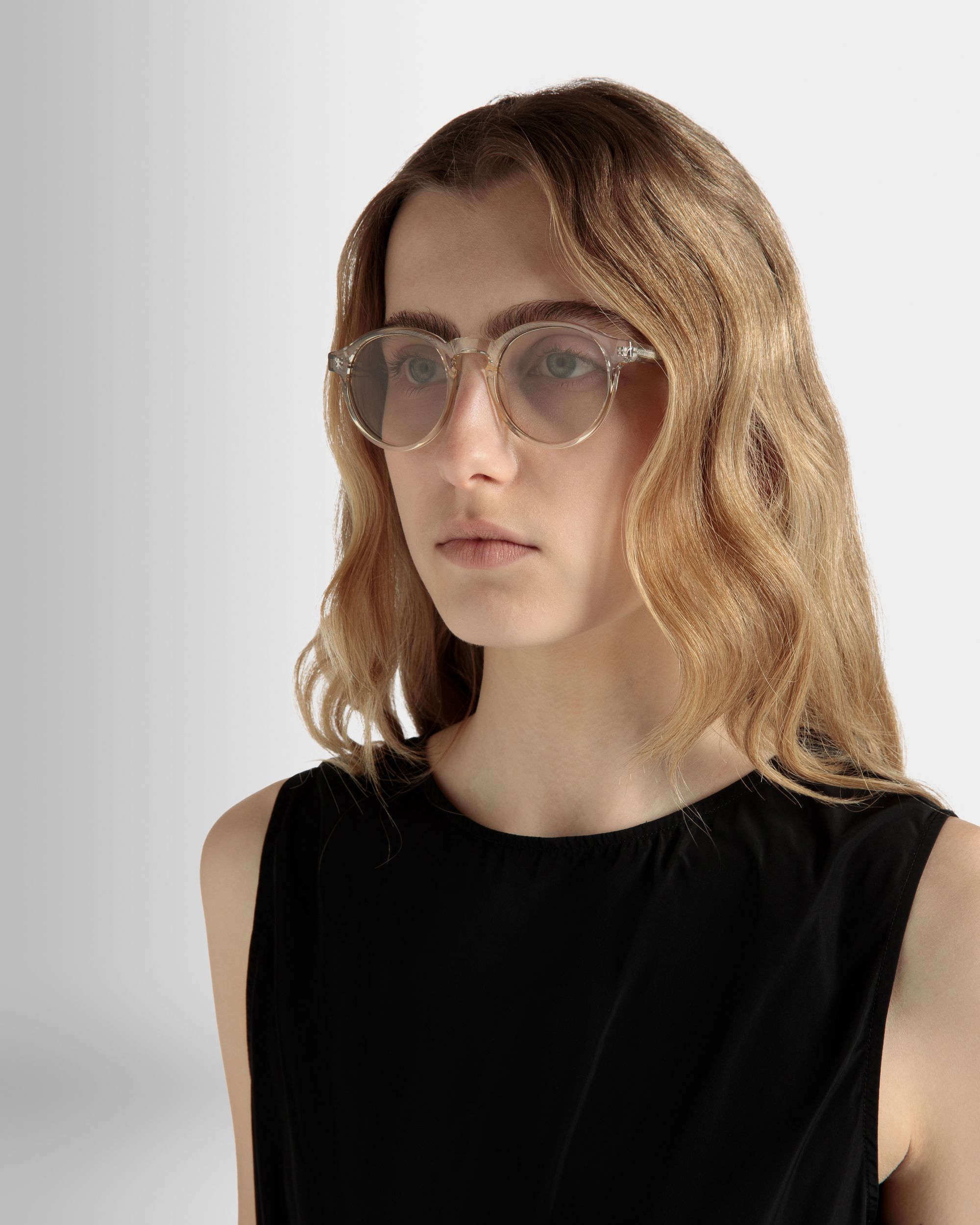 Round Sunglasses in Champagne - Other - Bally - 03