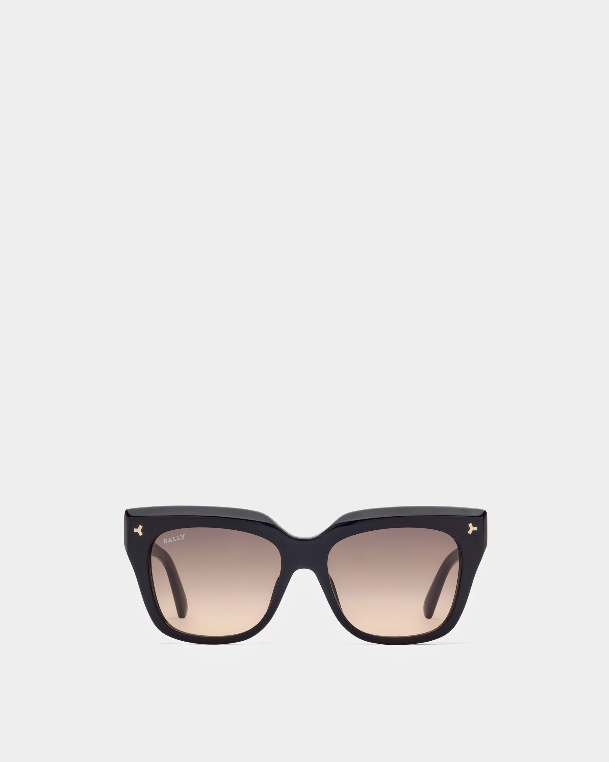 Stelli Acetate Sunglasses In Shiny Black - Women's - Bally - 01