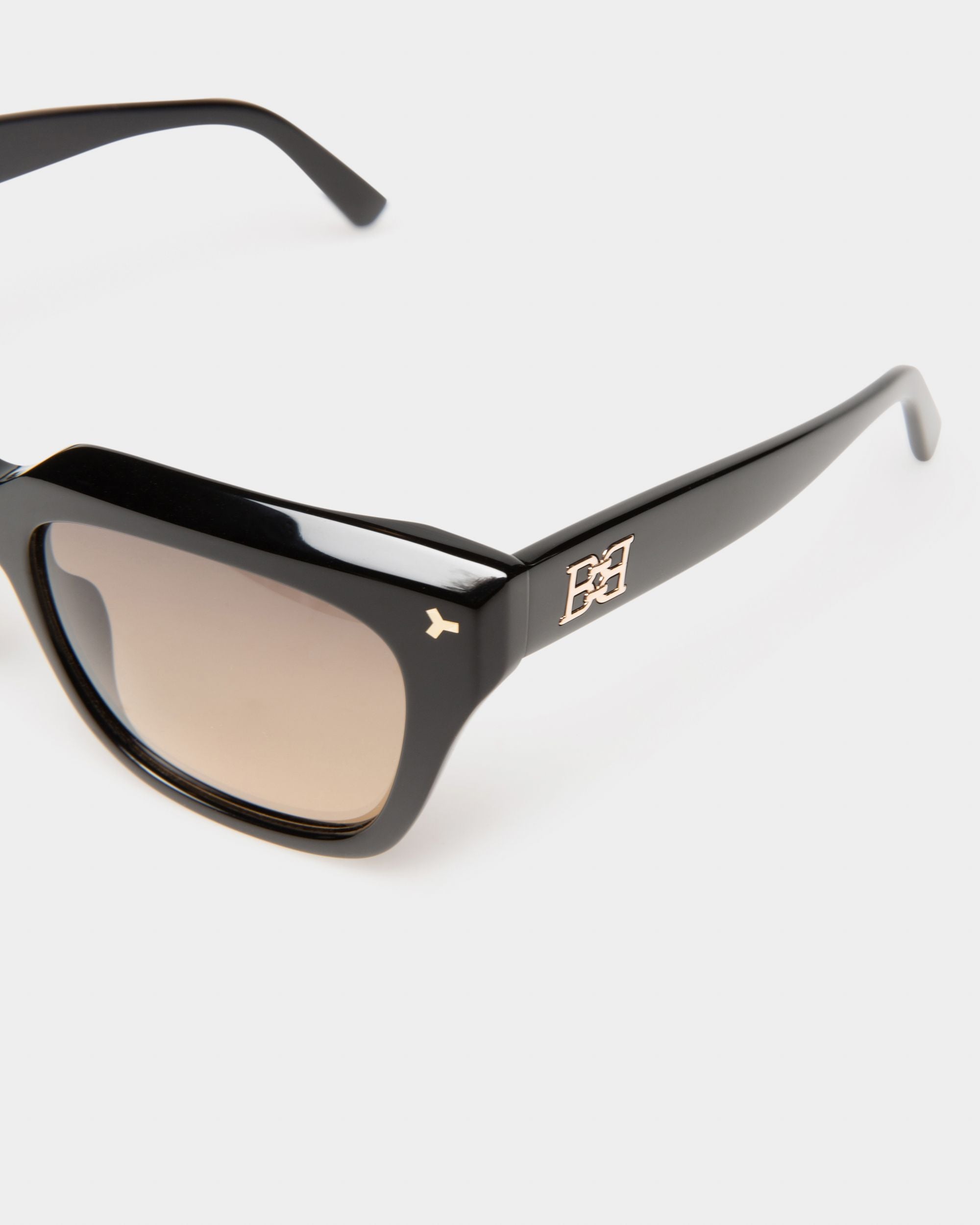 Stelli Acetate Sunglasses In Shiny Black - Women's - Bally - 02