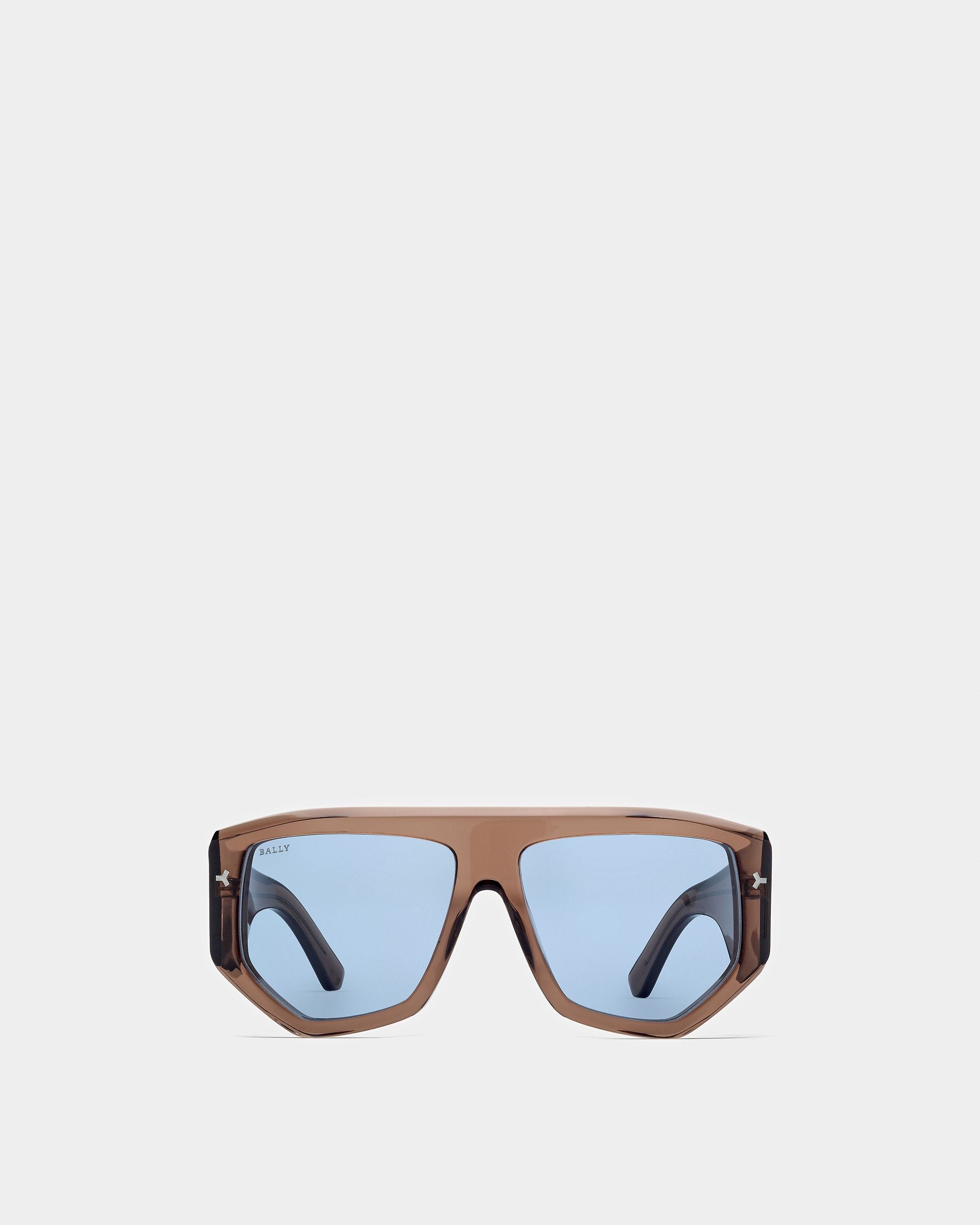 Meg Geometric Full Rim Sunglasses In Shiny Beige Plastic - Other - Bally - 01
