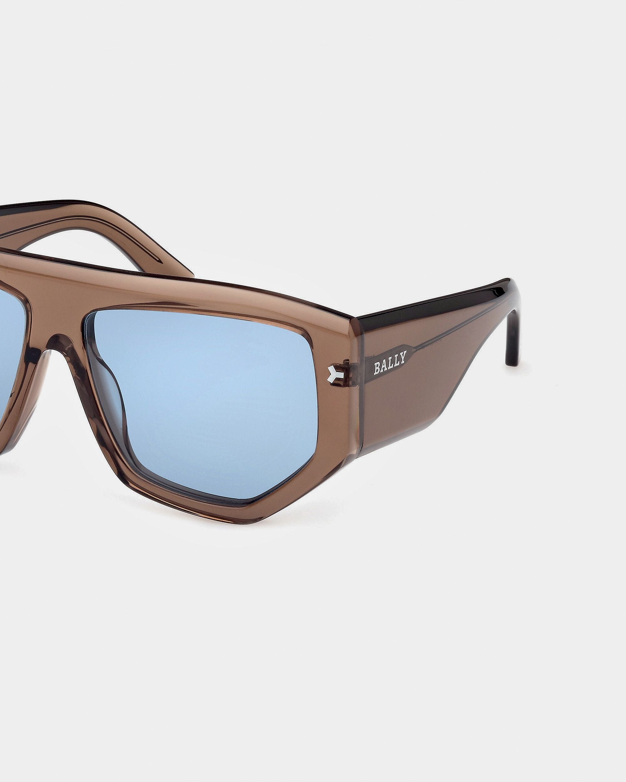 Meg Geometric Full Rim Sunglasses In Shiny Beige Plastic - Other - Bally - 03