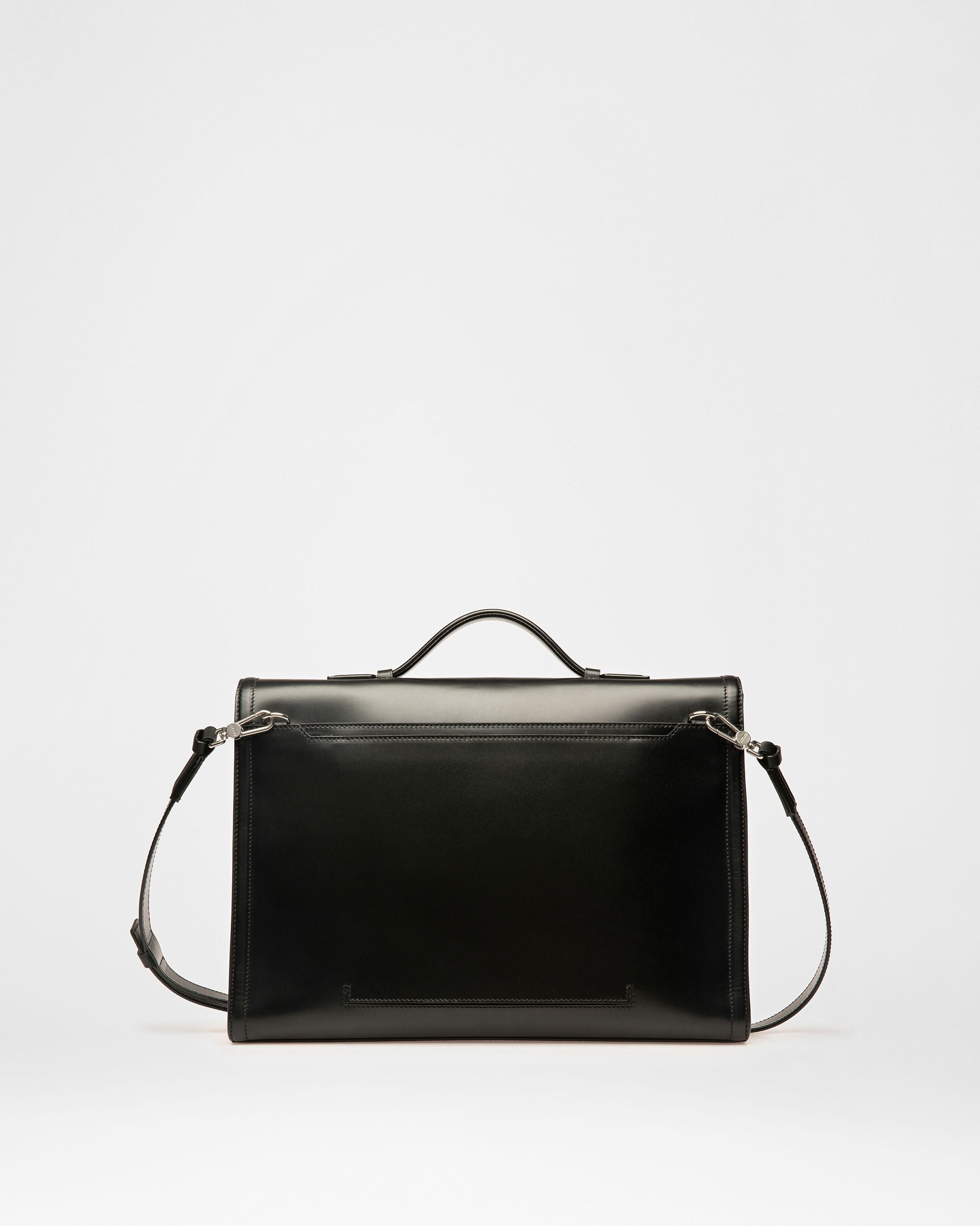 Soroh Leather Briefcase In Black Leather - Men's - Bally - 03