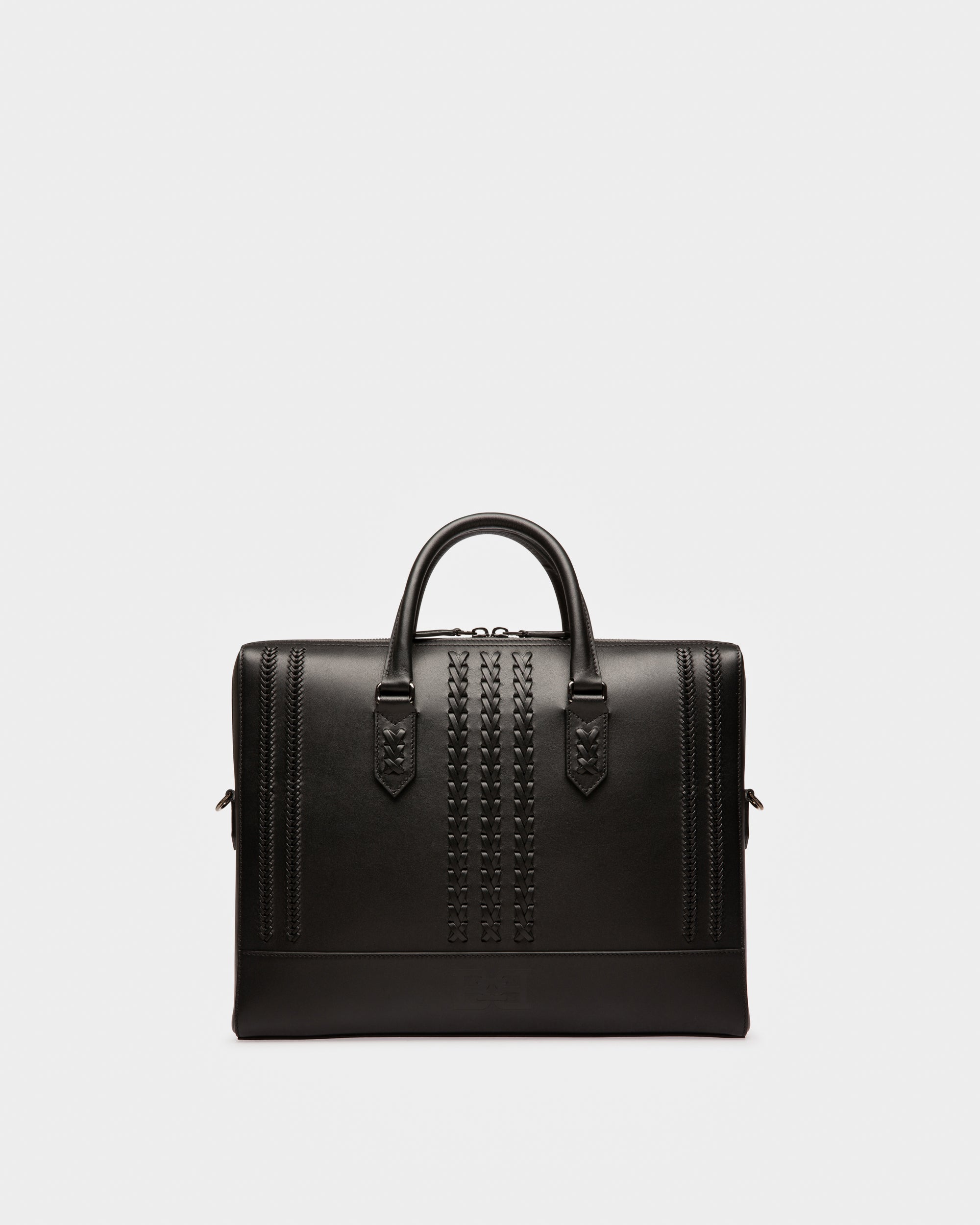 Celter Leather Business Bag In Black - Men's - Bally - 01
