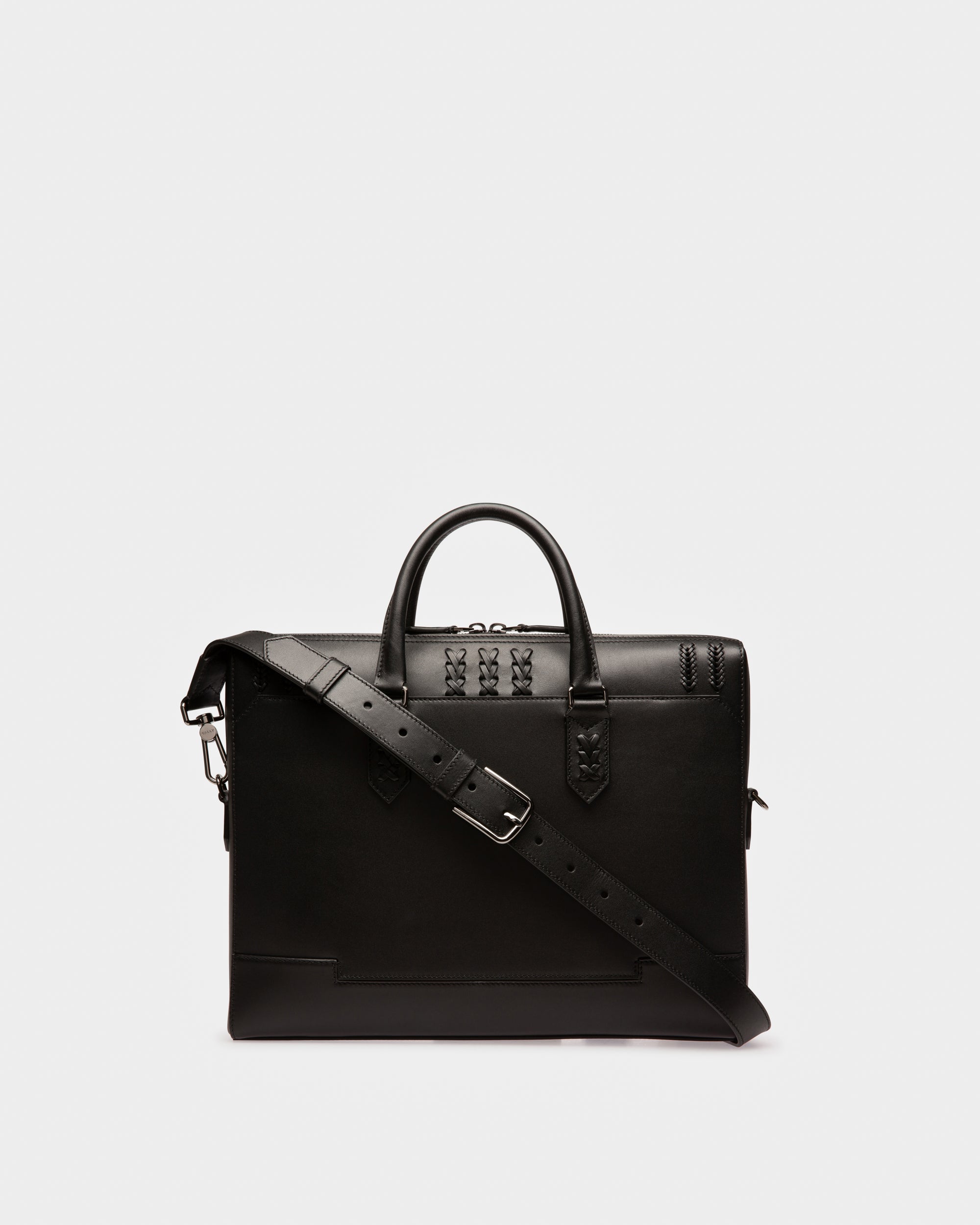 Celter Leather Business Bag In Black - Men's - Bally - 03