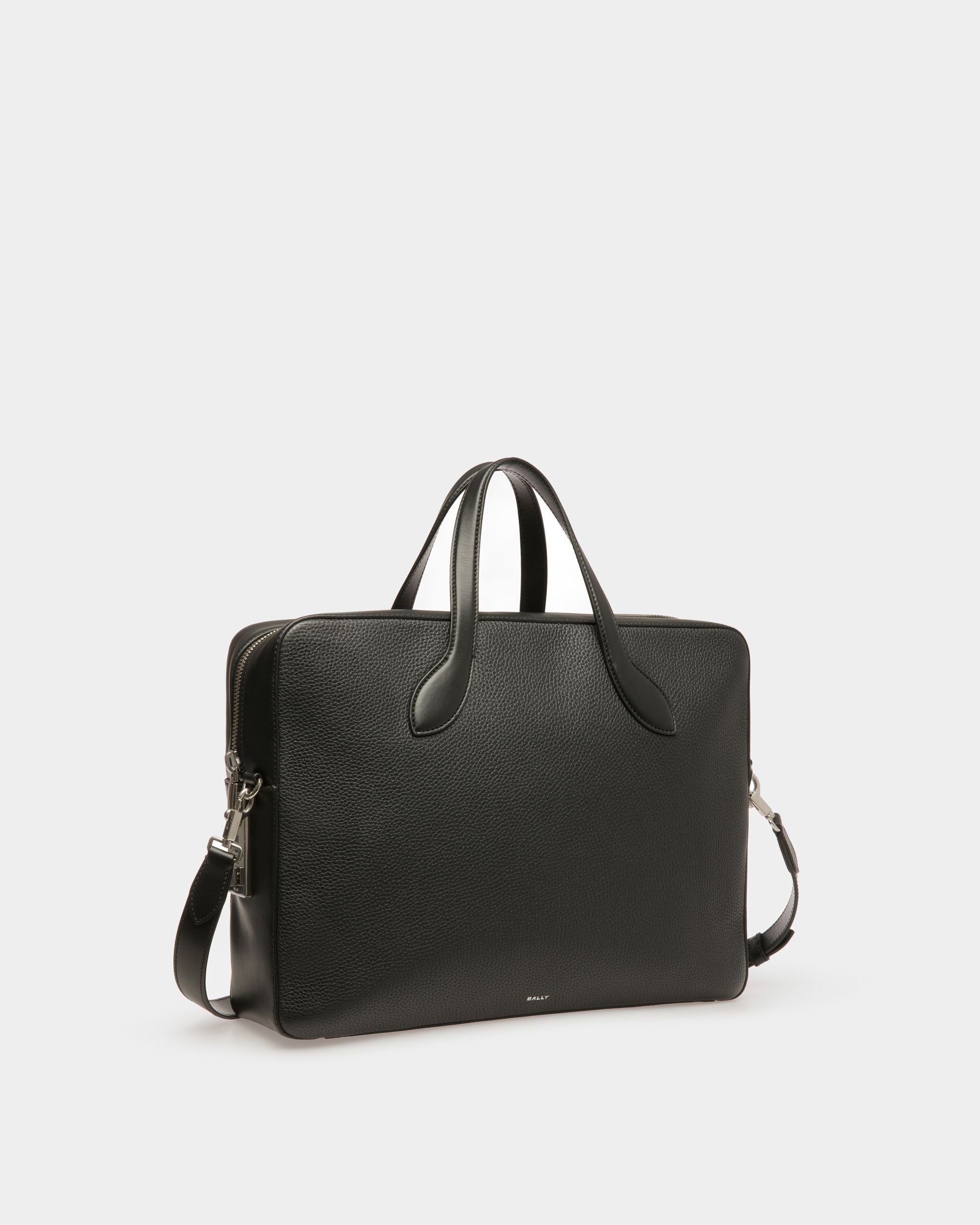 Lago Briefcase In Black Leather - Men's - Bally - 04