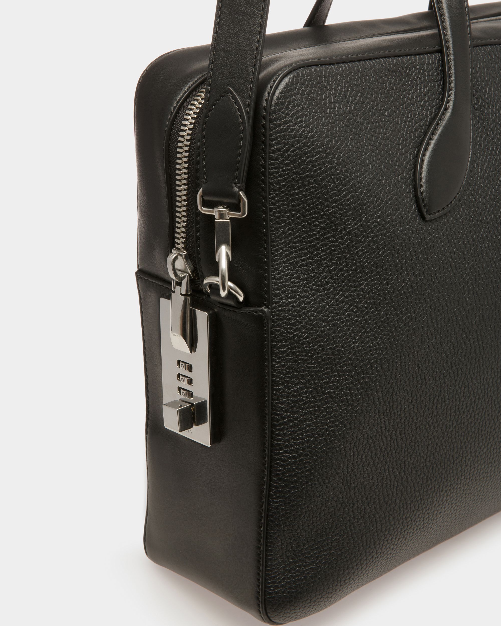 Lago Briefcase In Black Leather - Men's - Bally - 06