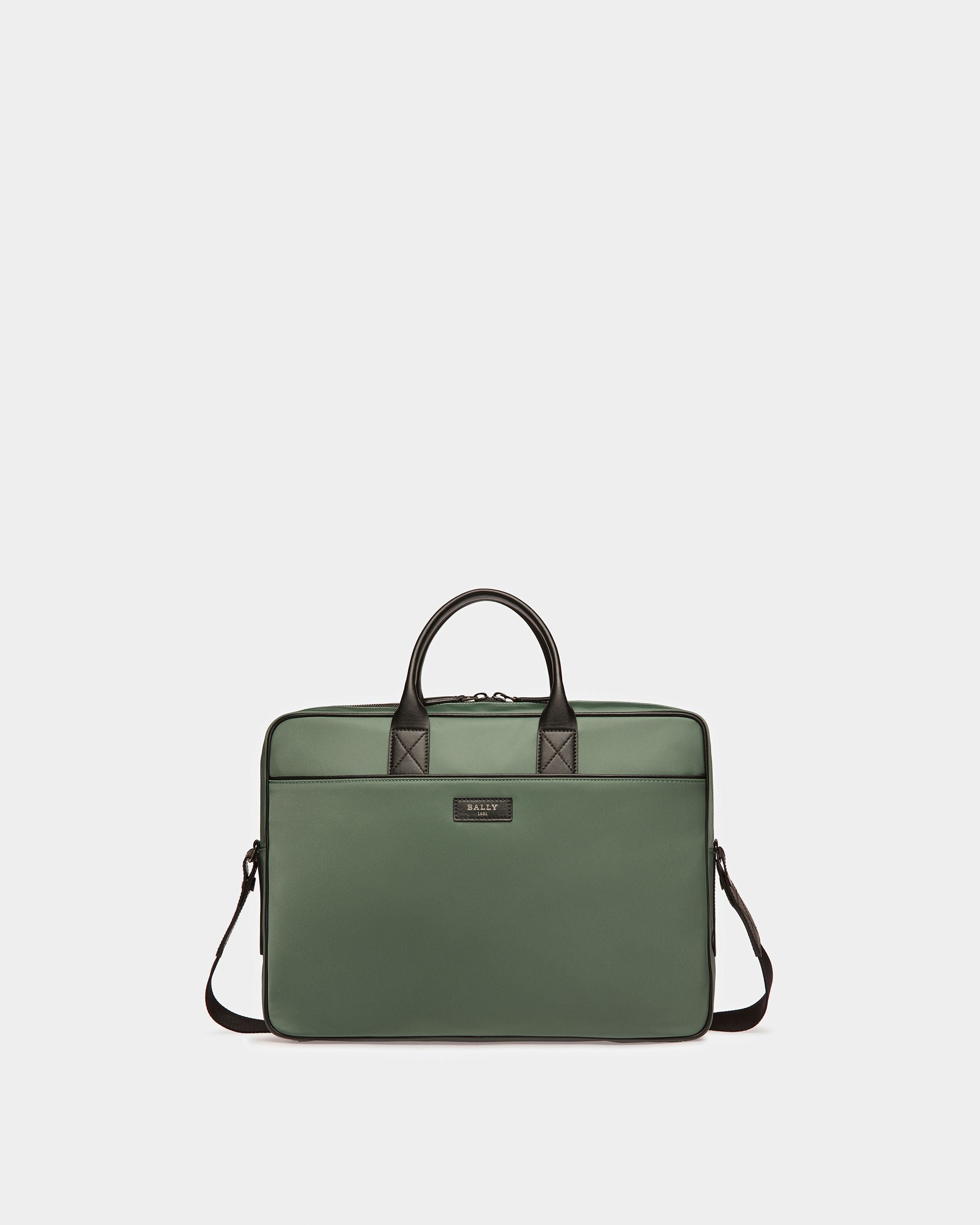 Faldy Nylon Business Bag In Sage - Men's - Bally - 01