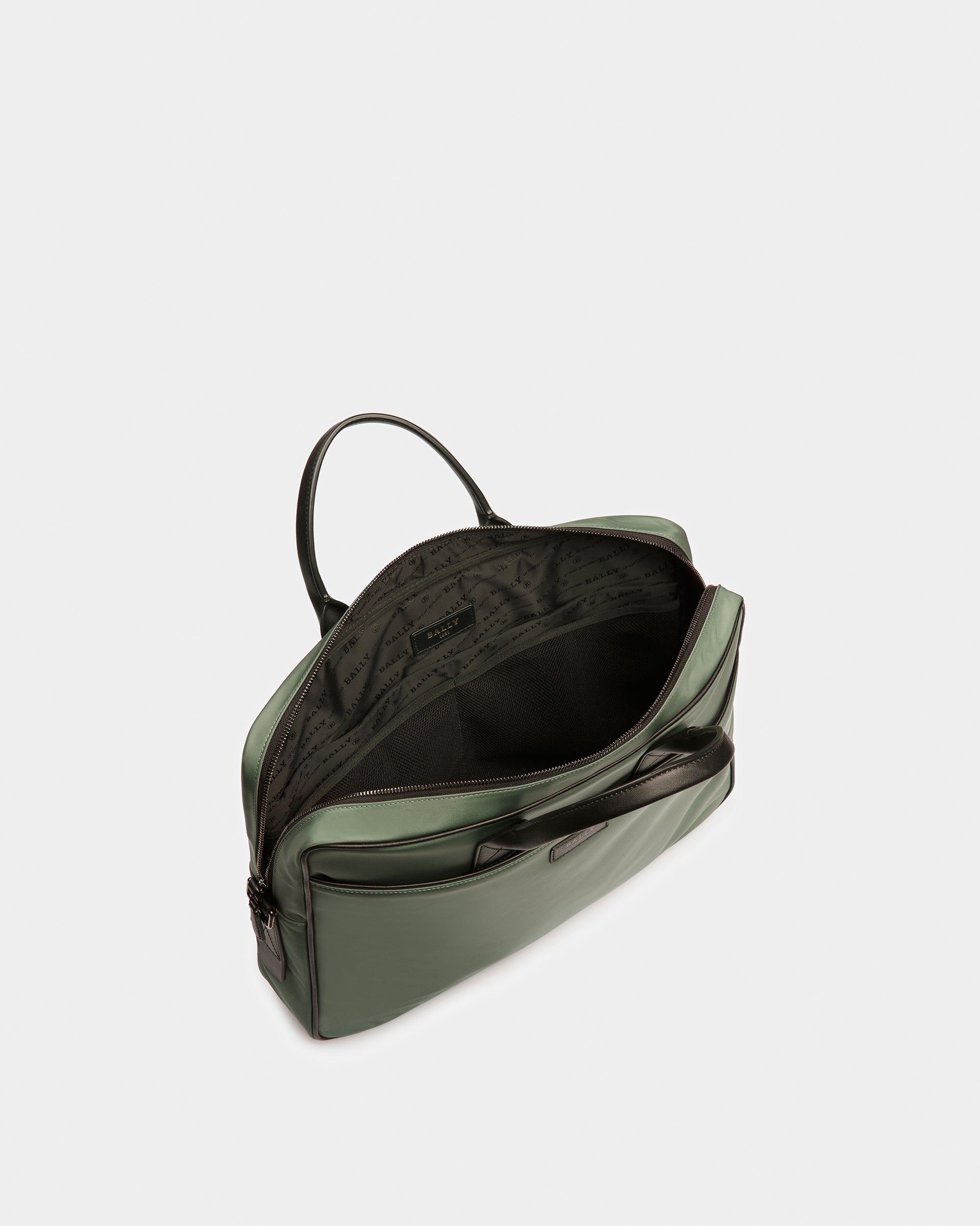 Faldy Nylon Business Bag In Sage - Men's - Bally - 04