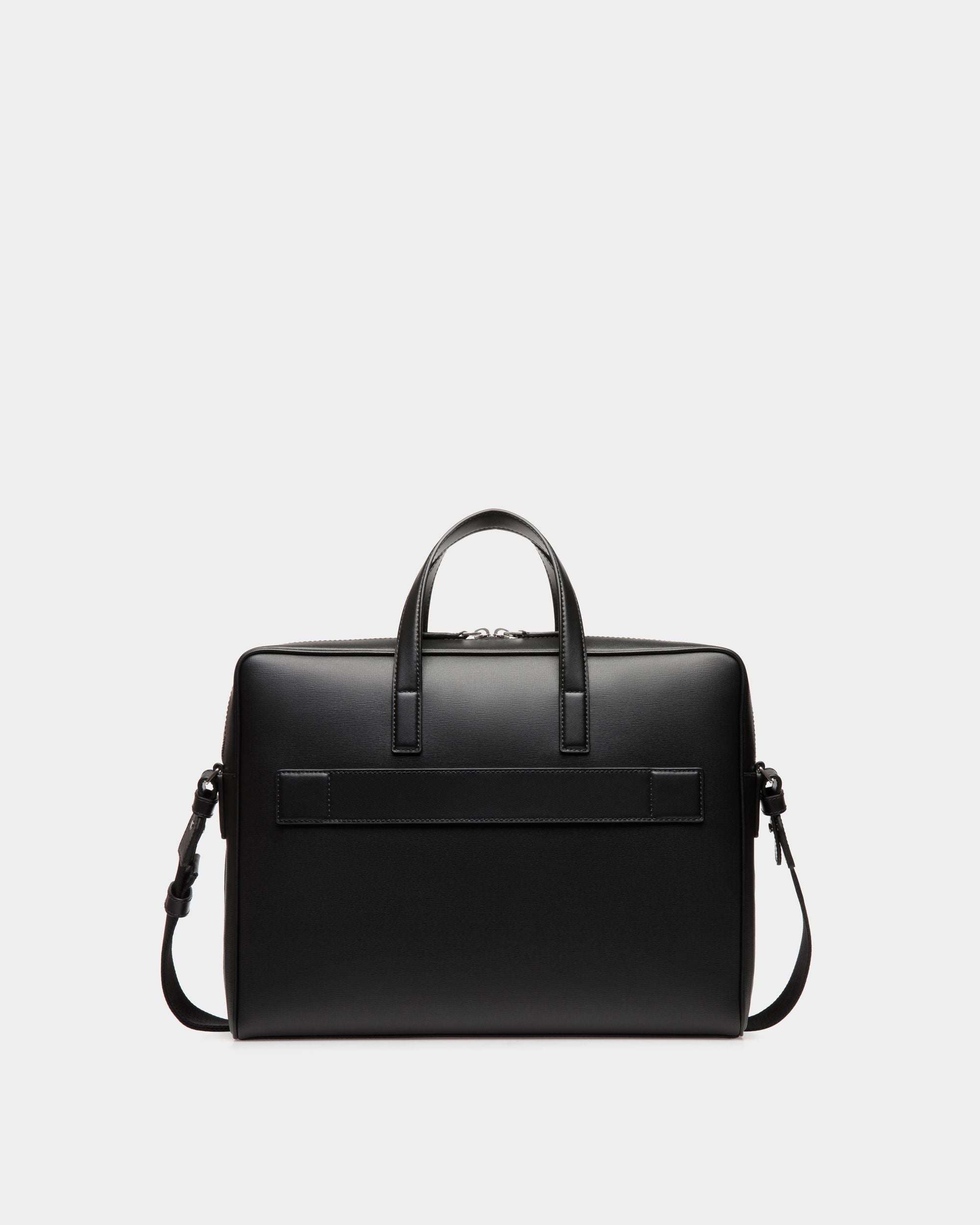 Mythos Briefcase In Black Recycled Leather - Men's - Bally - 03
