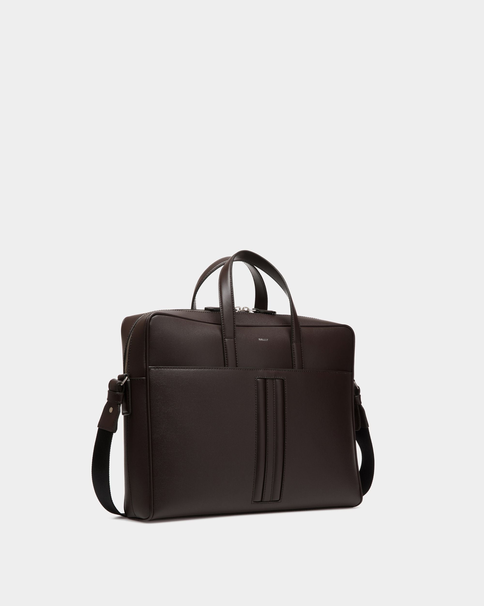 Mythos Briefcase in Ebano Recycled Leather - Men's - Bally - 04