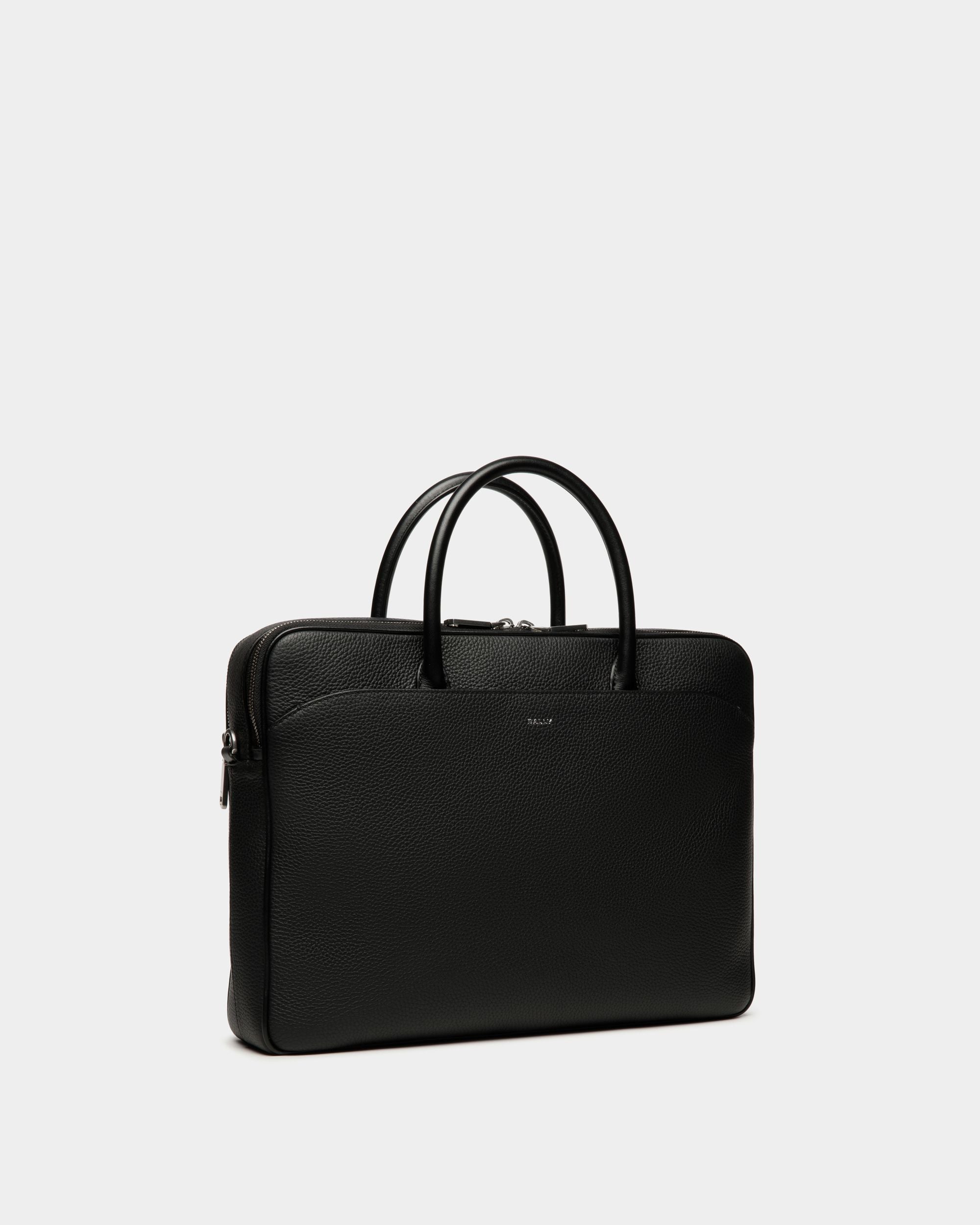 Oeden Briefcase in Black Leather - Men's - Bally - 03
