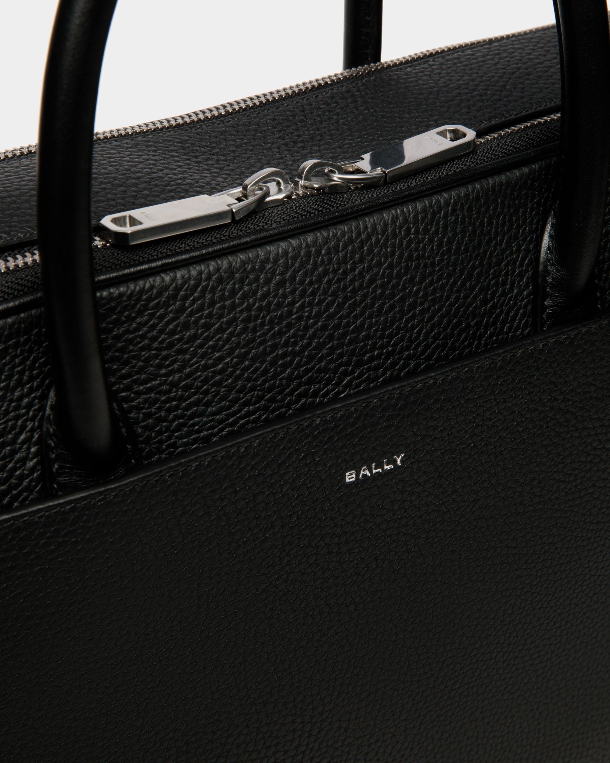 Oeden Briefcase in Black Leather - Men's - Bally - 04