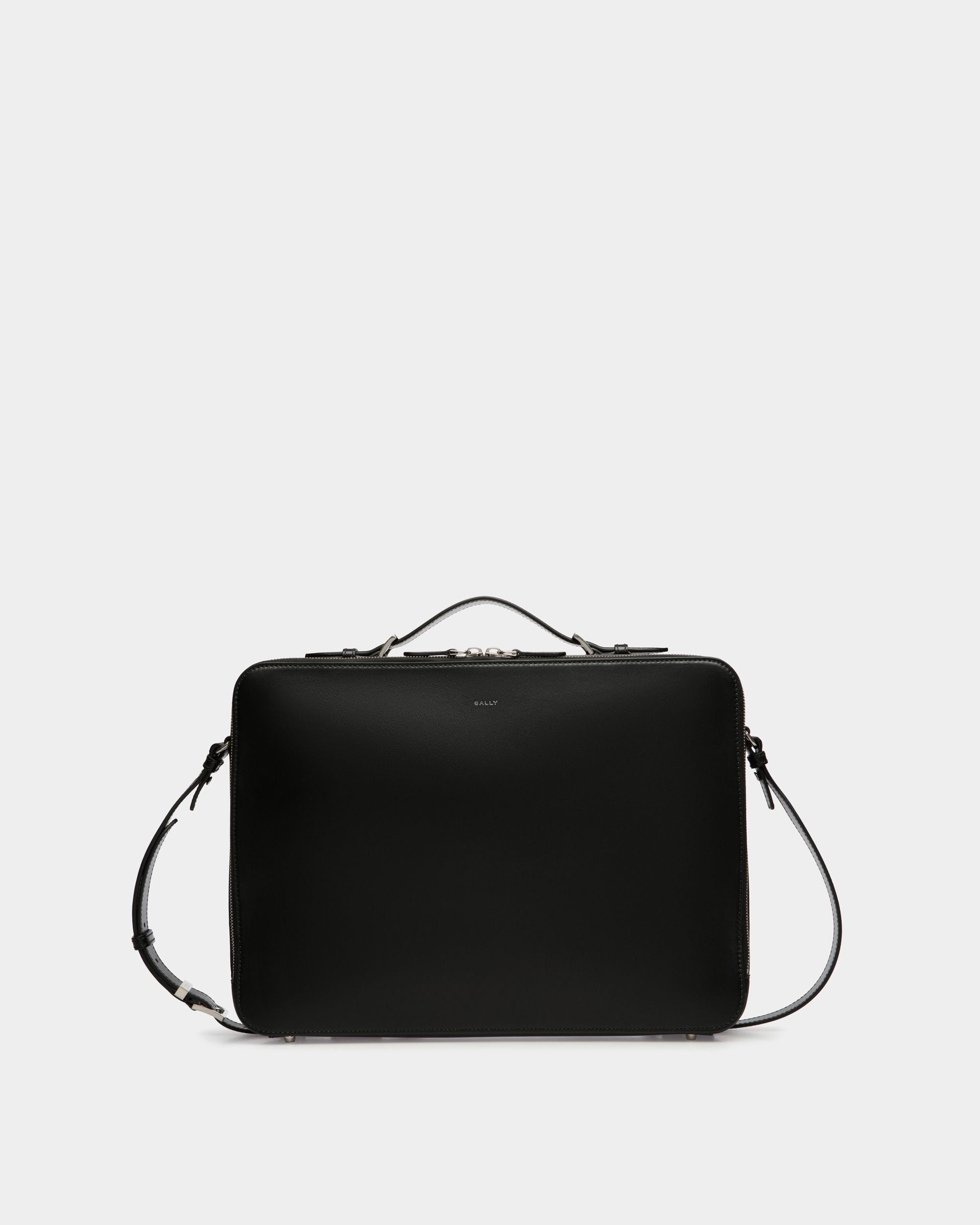 Deco Briefcase in Black Leather - Men's - Bally - 01