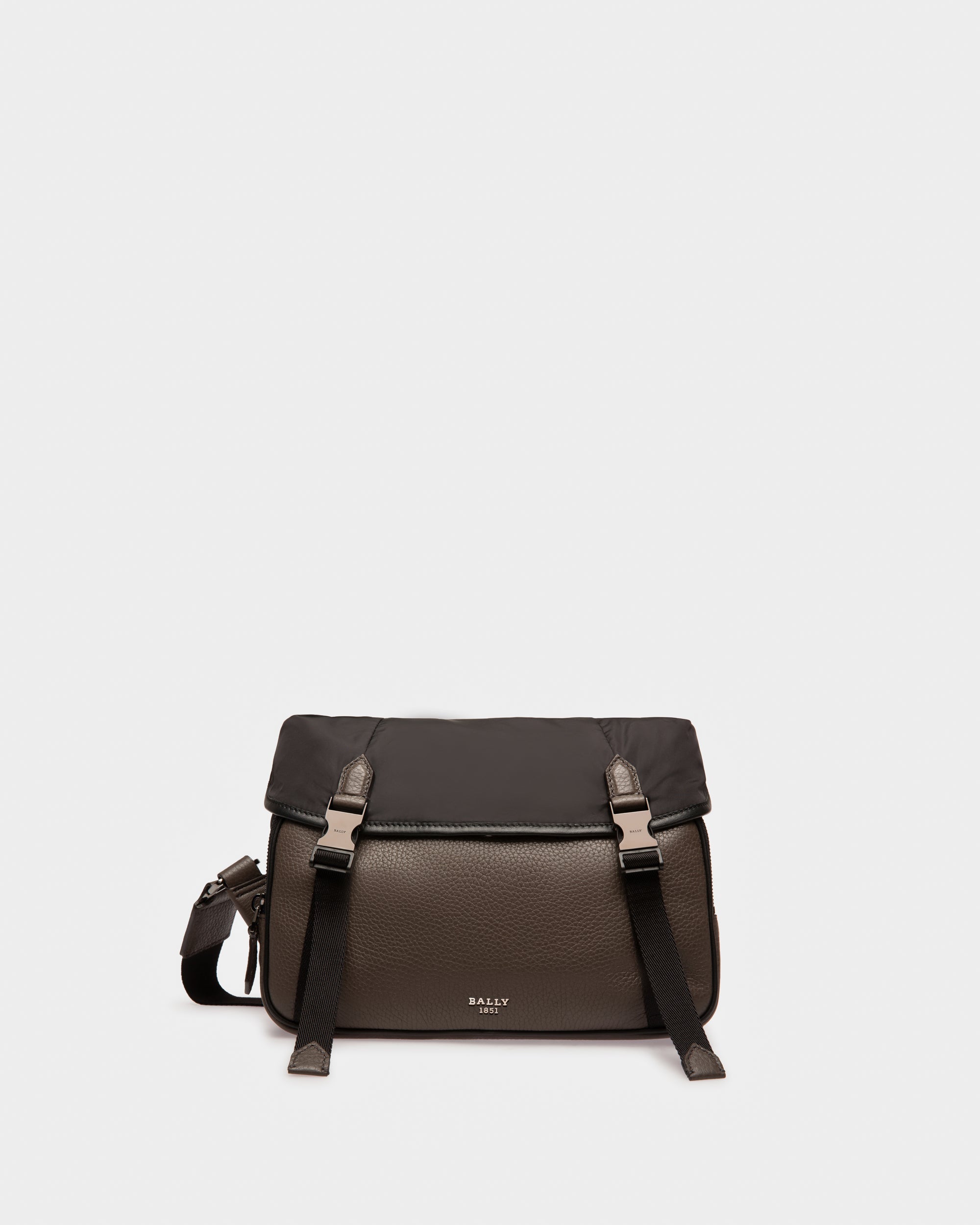 Borissey Recycled Nylon Messenger Bag In Black - Men's - Bally - 01