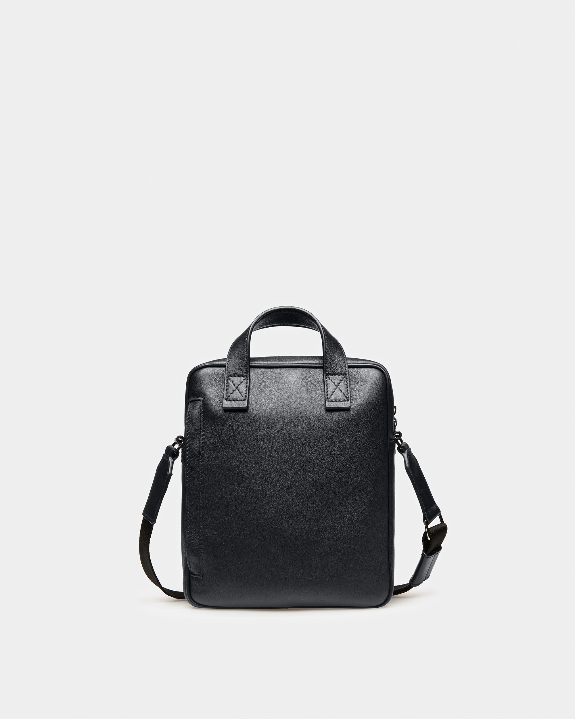 Holmis Leather Crossbody In Midnight Blue And Light Blue - Men's - Bally - 03