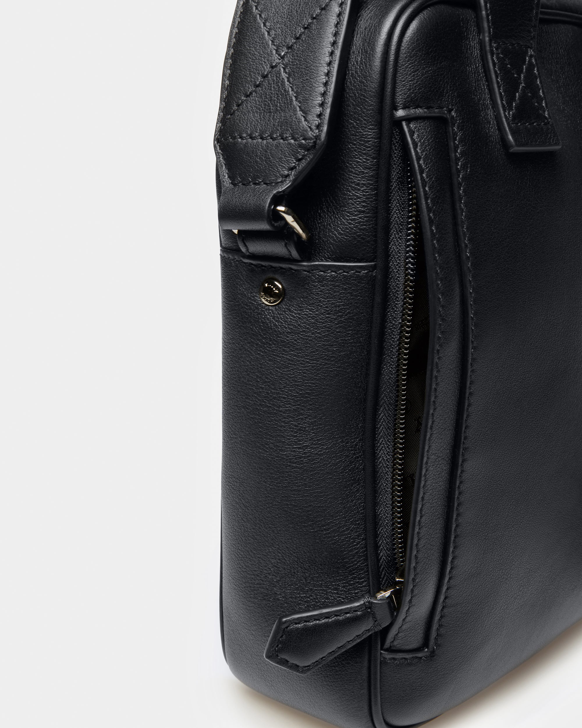 Holmis Leather Crossbody In Midnight Blue And Light Blue - Men's - Bally - 07