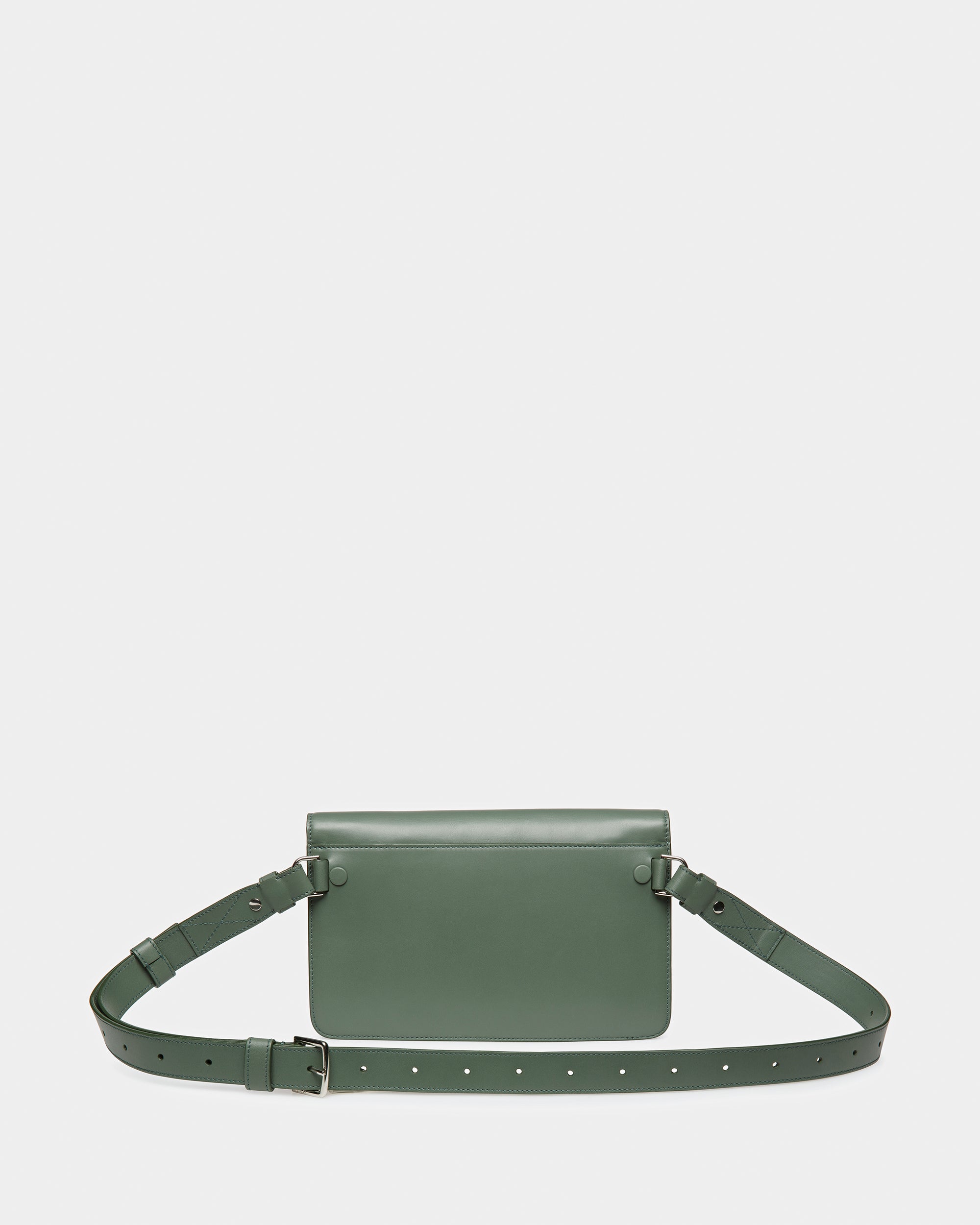 Acres Leather Crossbody In Sage - Men's - Bally - 03