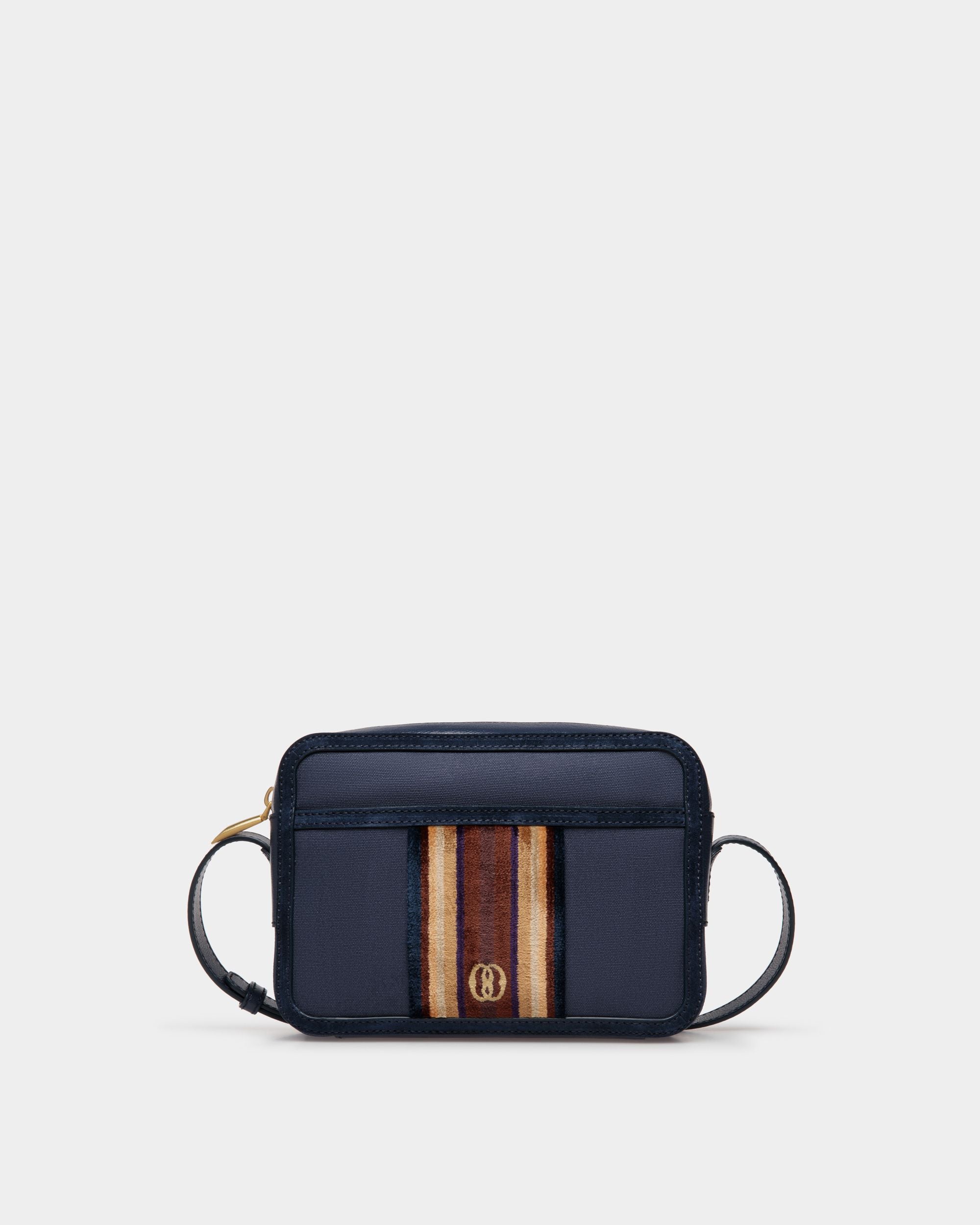 Gare Crossbody Bag In Marine Fabric - Men's - Bally - 01