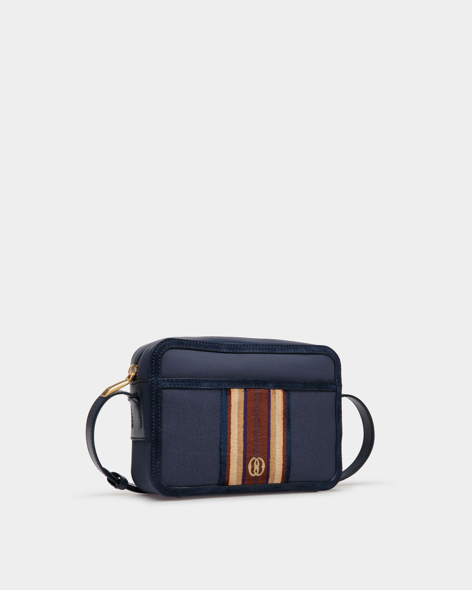 Gare Crossbody Bag In Marine Fabric - Men's - Bally - 03