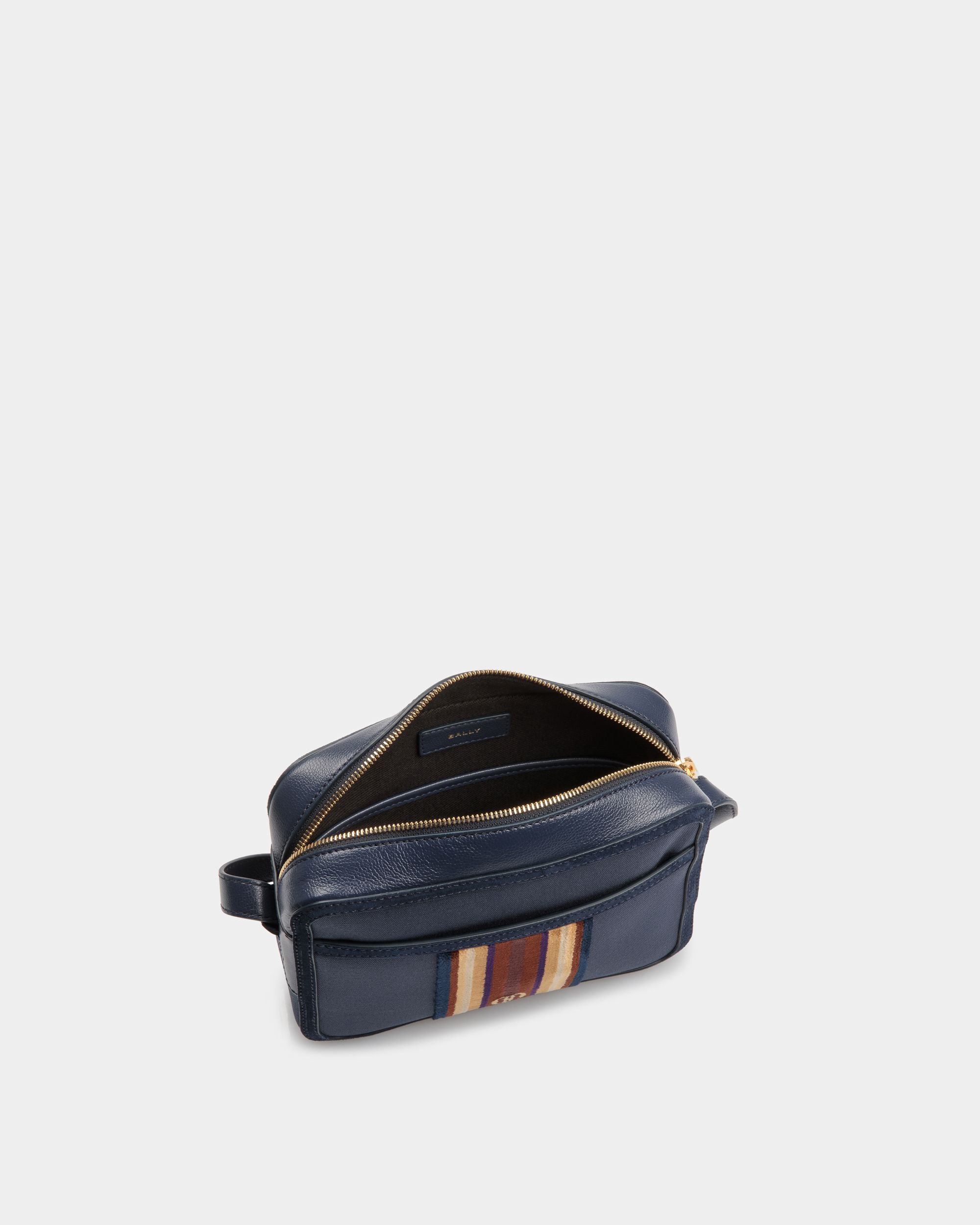 Gare Crossbody Bag In Marine Fabric - Men's - Bally - 04