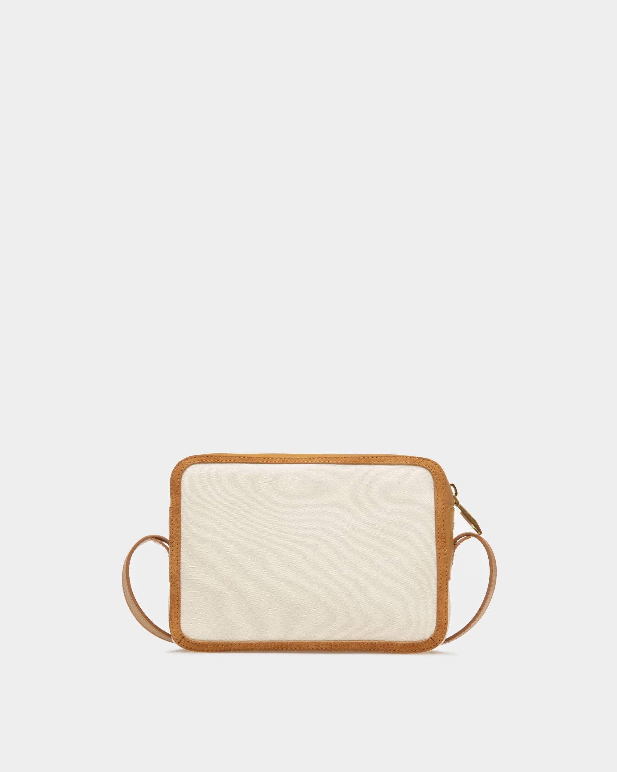 Gare Crossbody Bag In Natural And Desert Fabric - Men's - Bally - 03