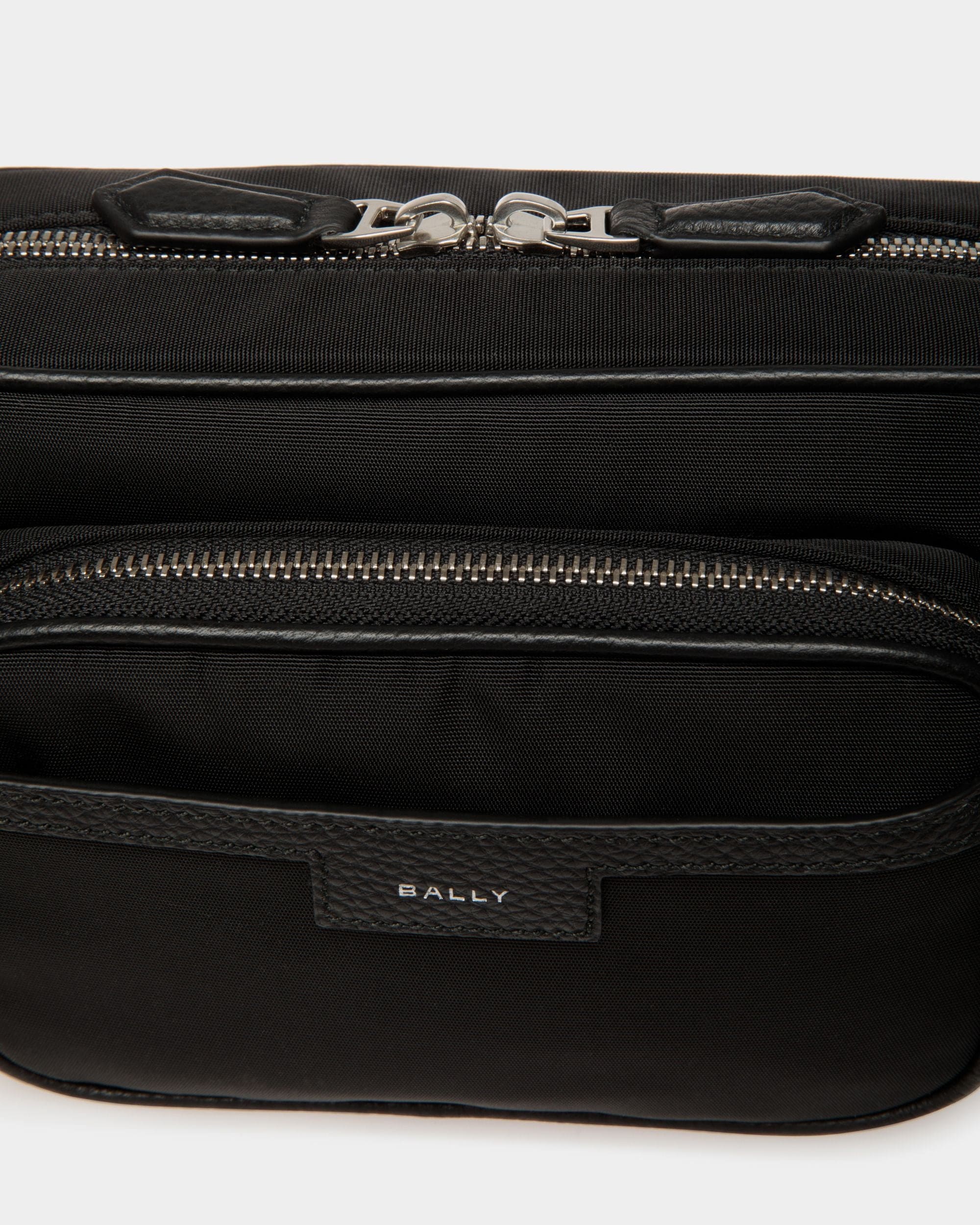 Code Crossbody Bag in Black Nylon - Men's - Bally - 05
