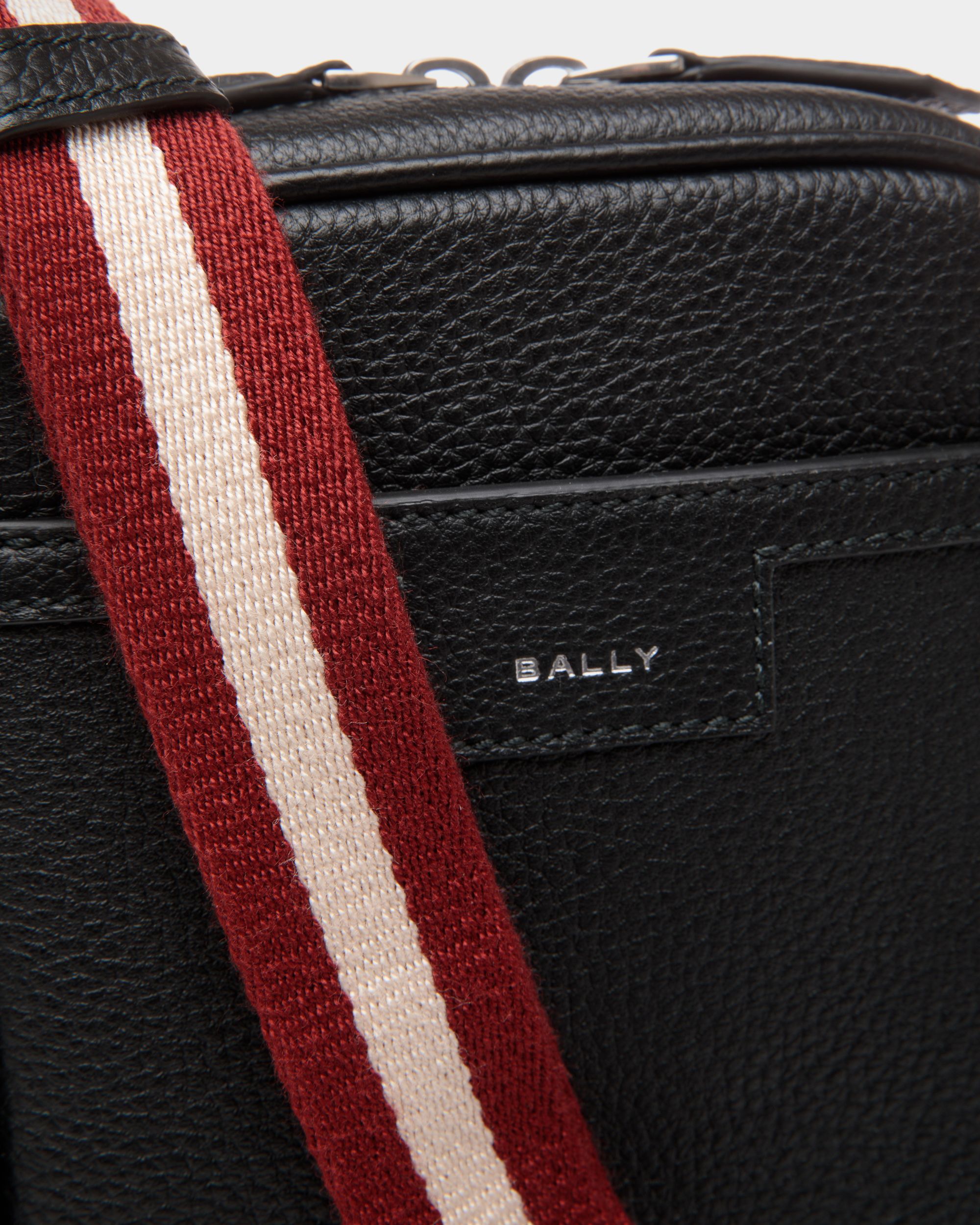 Code Crossbody Bag in Black Leather - Men's - Bally - 05