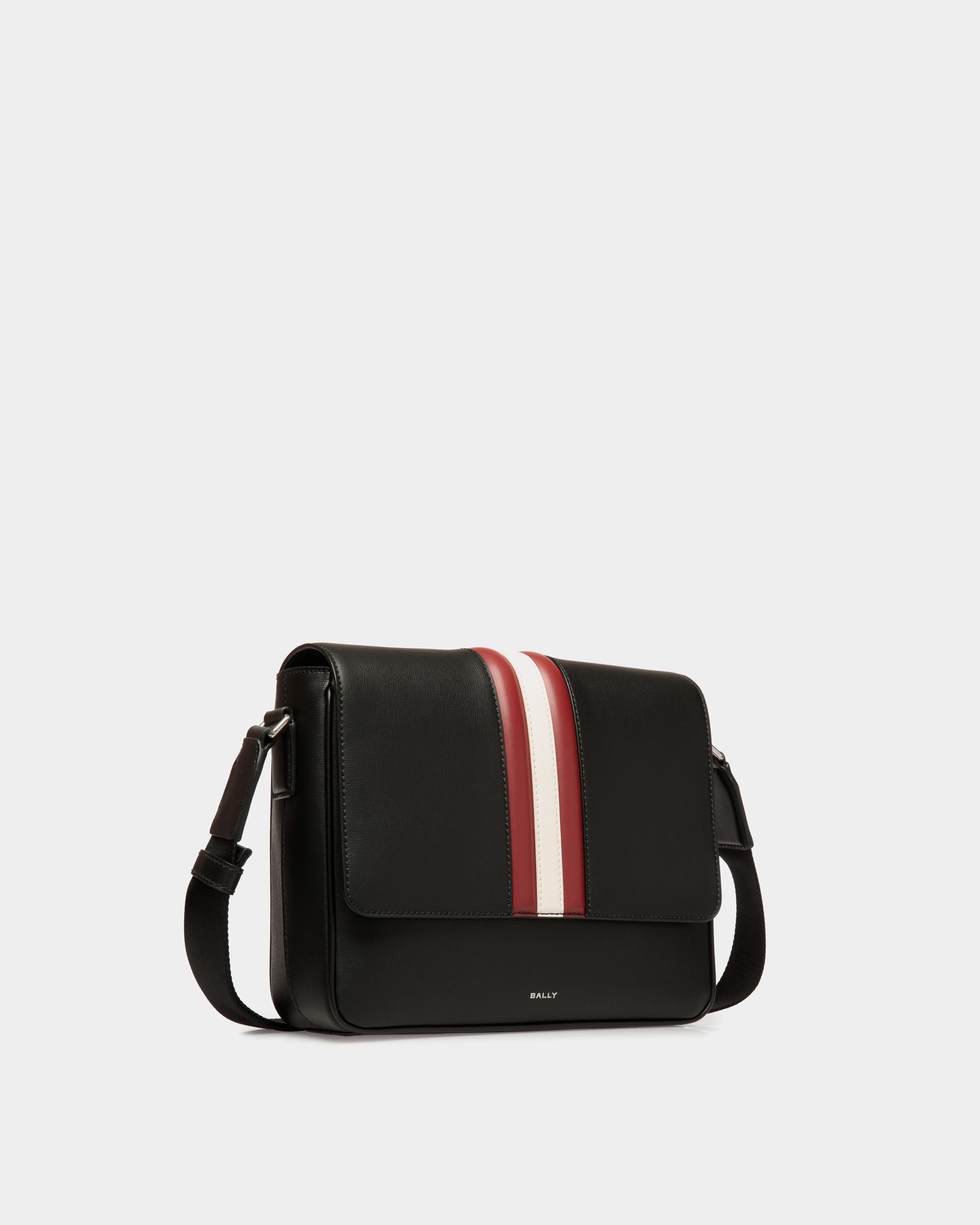Mythos Crossbody Bag in Black Recycled Leather - Men's - Bally - 04