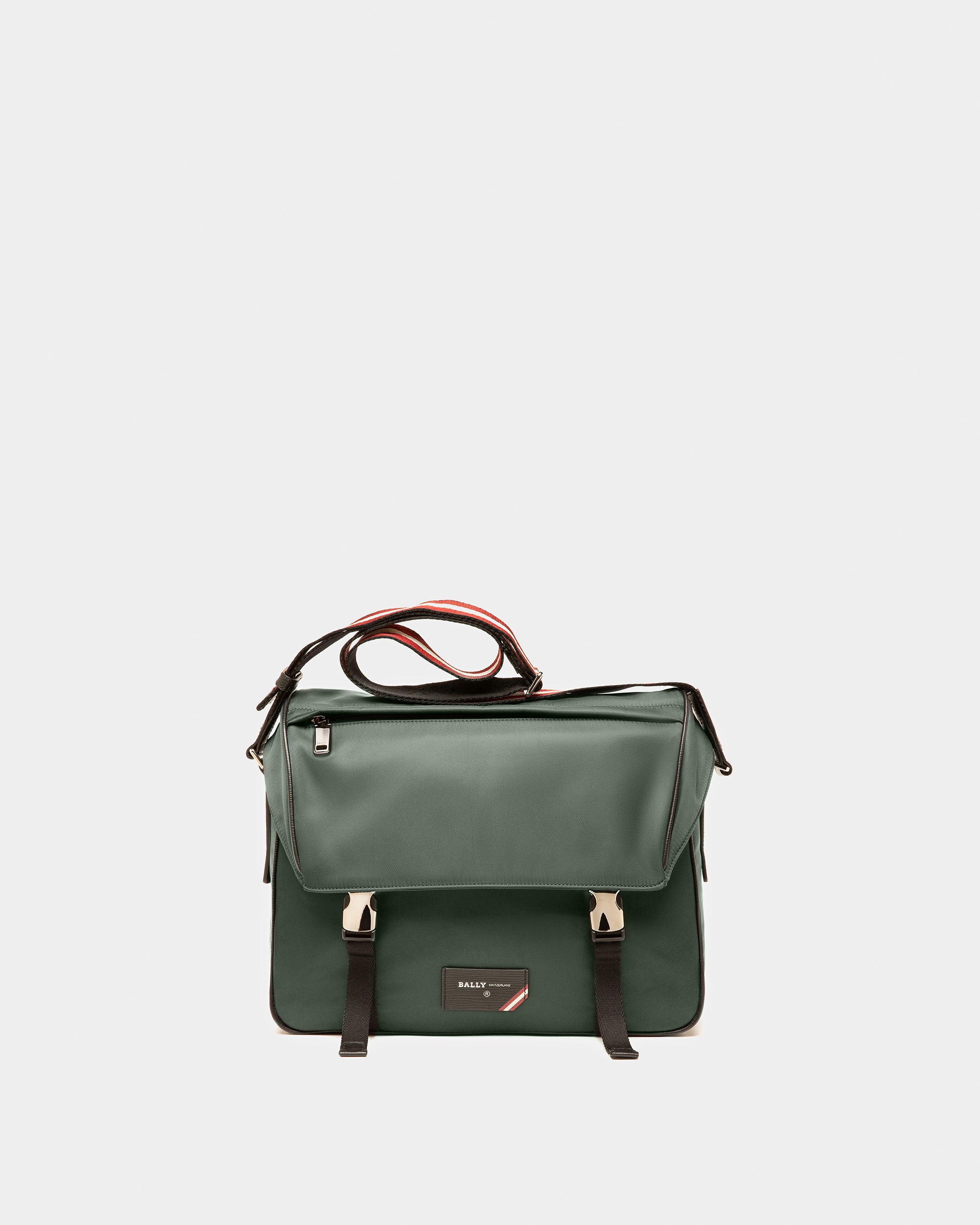 Fabro Nylon Messenger Bag In Sage - Men's - Bally - 01