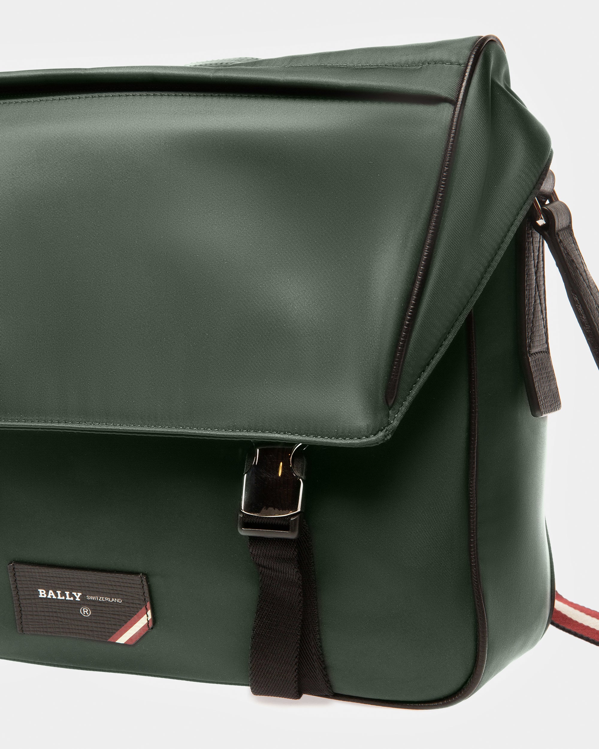 Fabro Nylon Messenger Bag In Sage - Men's - Bally - 02