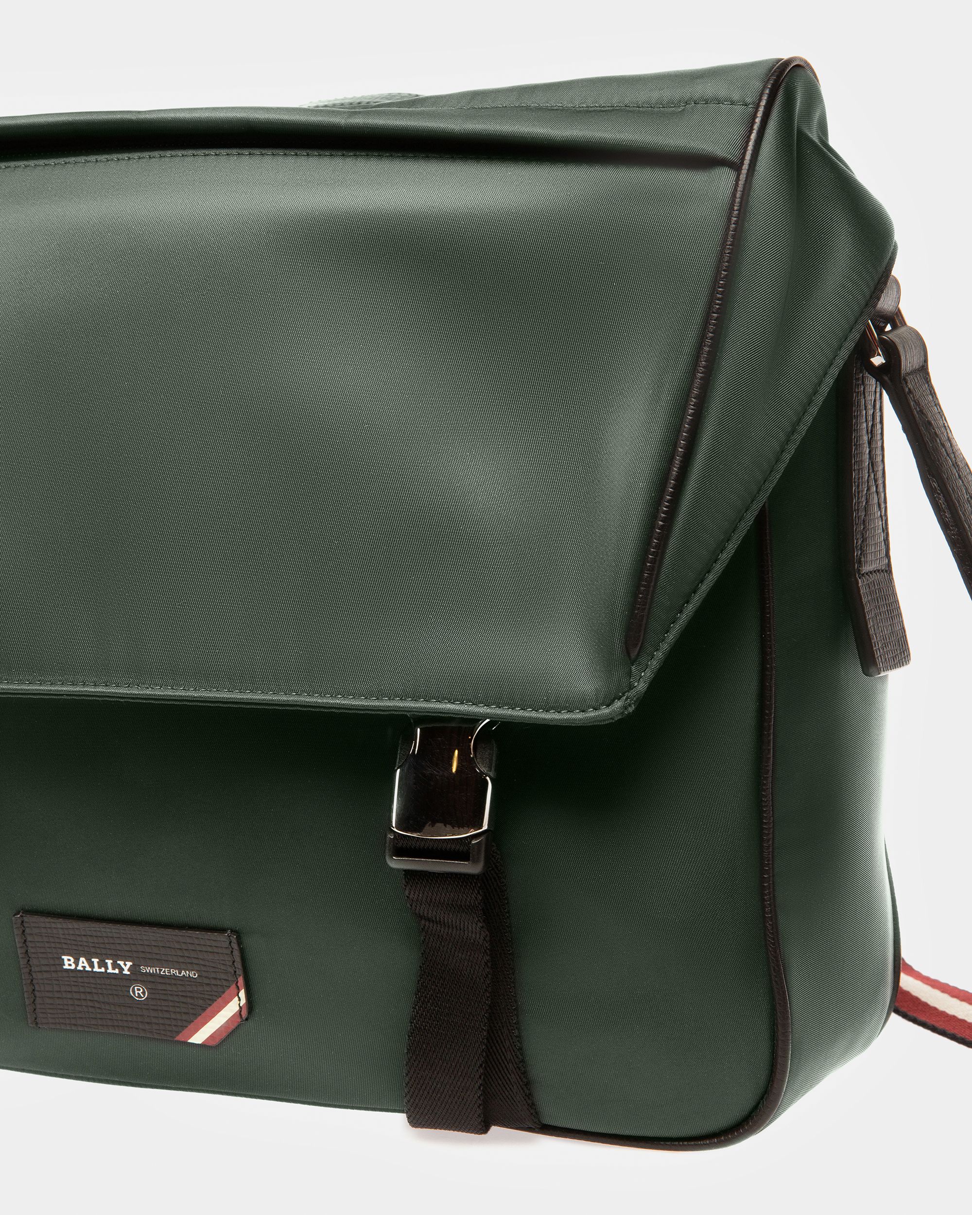 Fabro Nylon Messenger Bag In Sage - Men's - Bally - 04