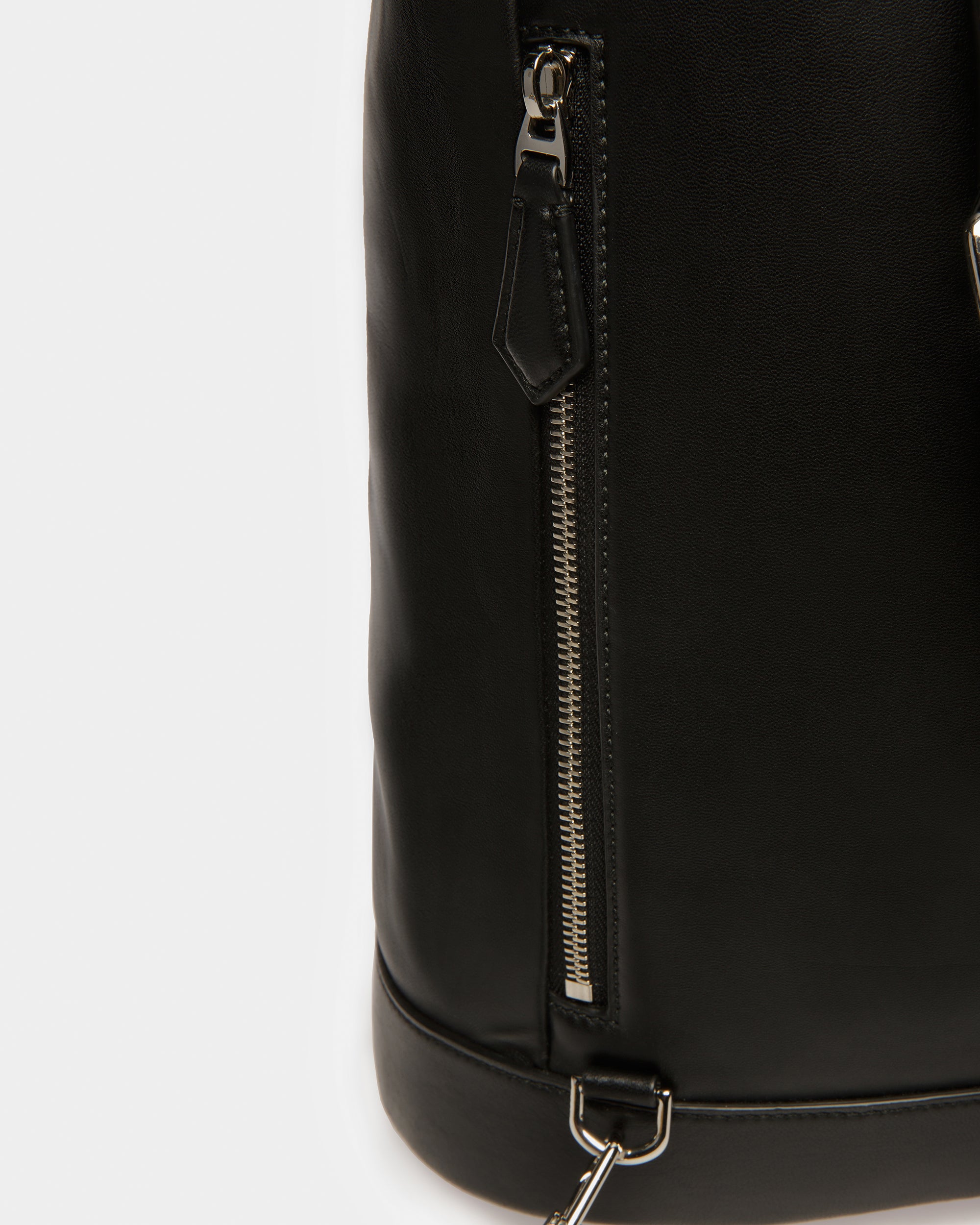 Azes Leather Sling Bag In Black - Men's - Bally - 04