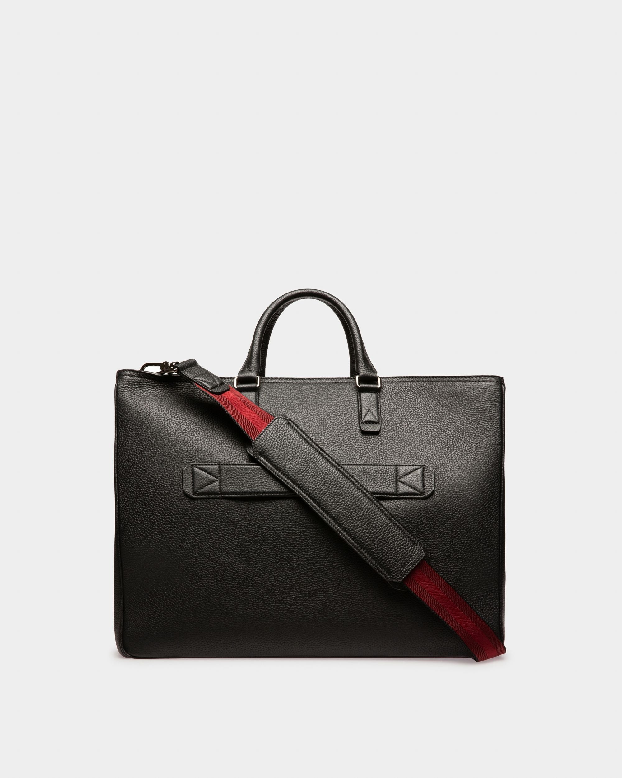 Brako Leather Tote In Black - Men's - Bally - 01