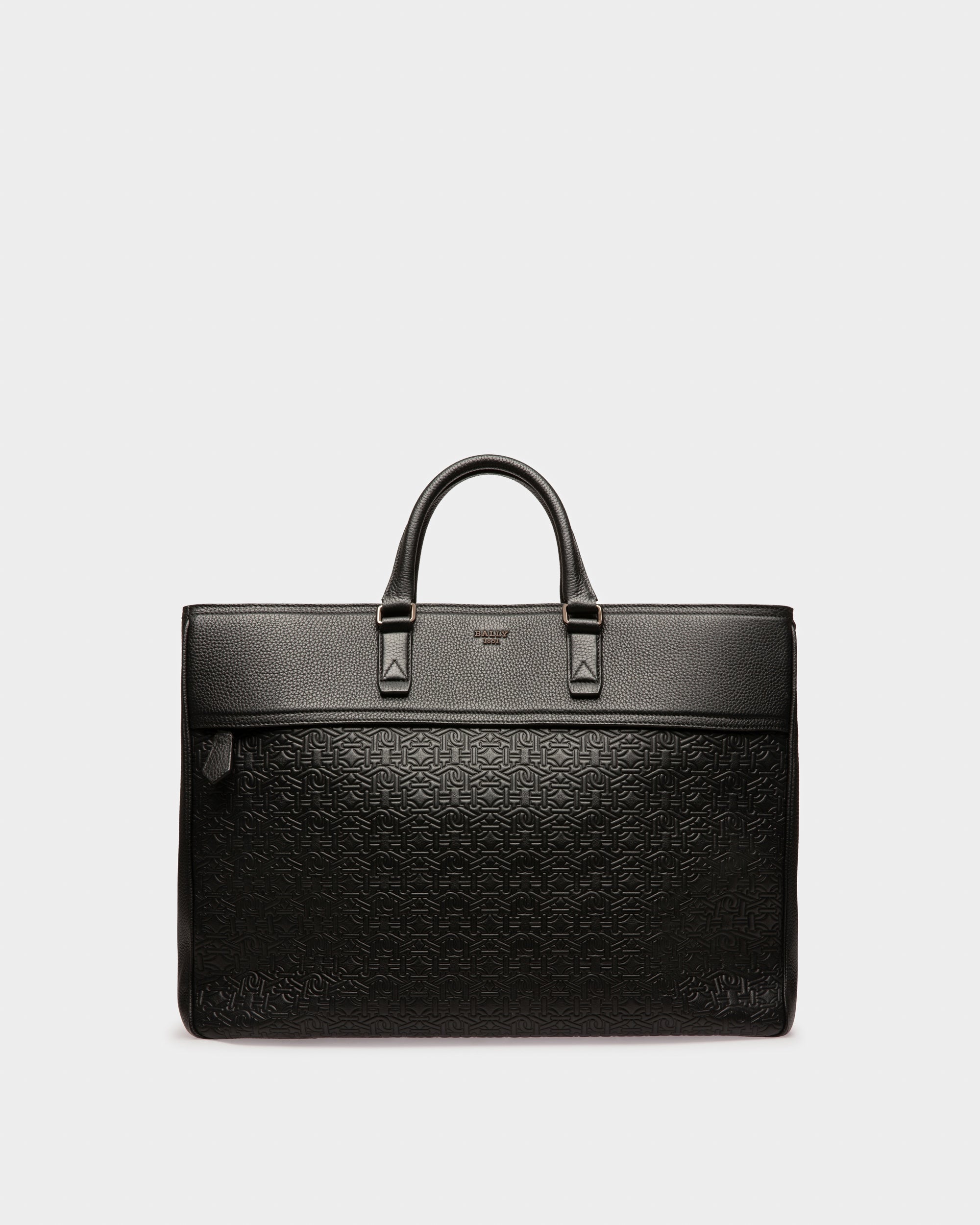 Brako Leather Tote In Black - Men's - Bally - 02