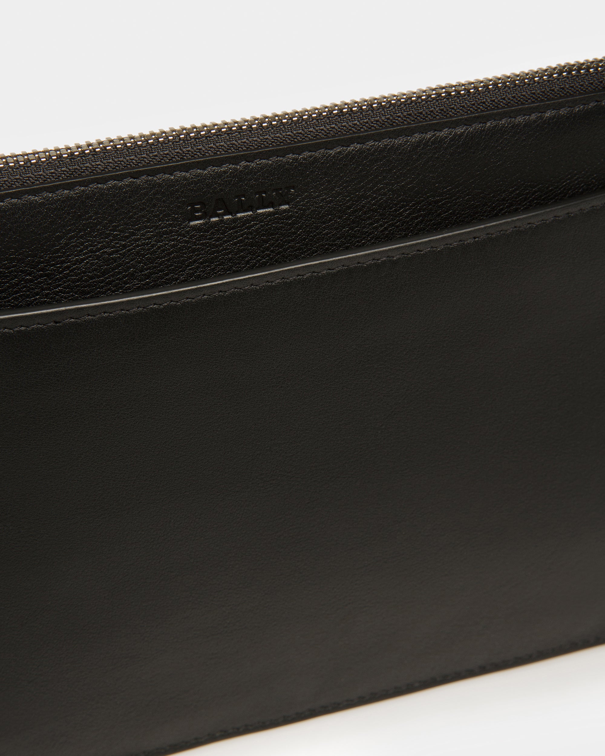 Havid Leather Tote In Black And Palladium - Men's - Bally - 10