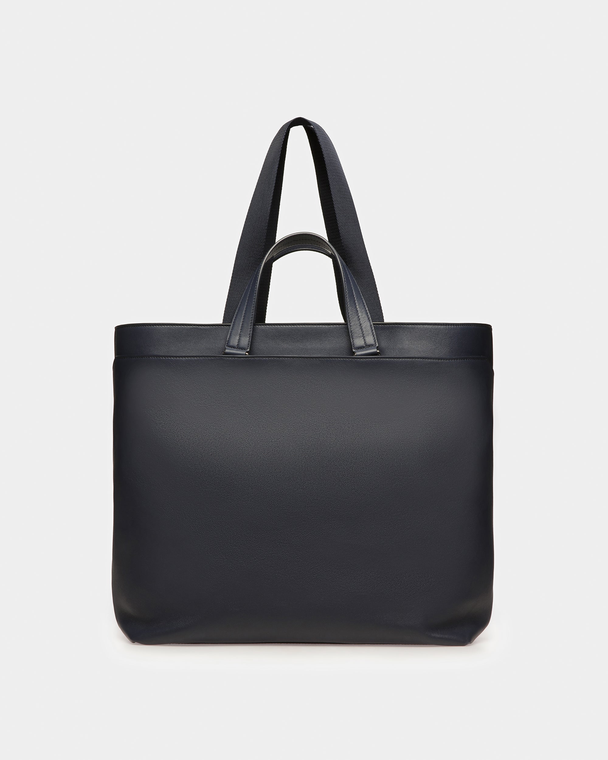 Havid Leather Tote In Midnight Blue And Light Blue - Men's - Bally - 03