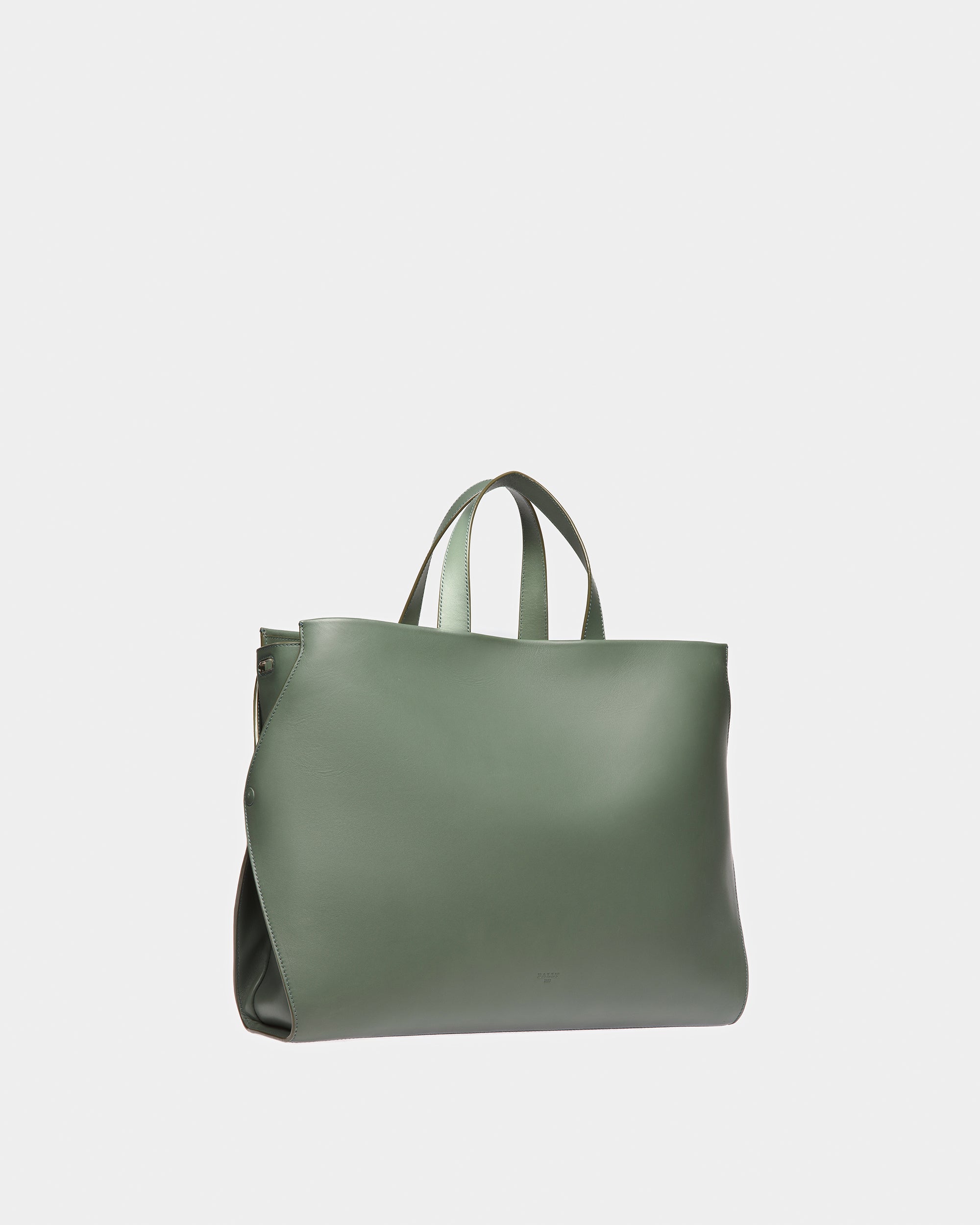 Arbona Leather Tote In Sage - Men's - Bally - 02